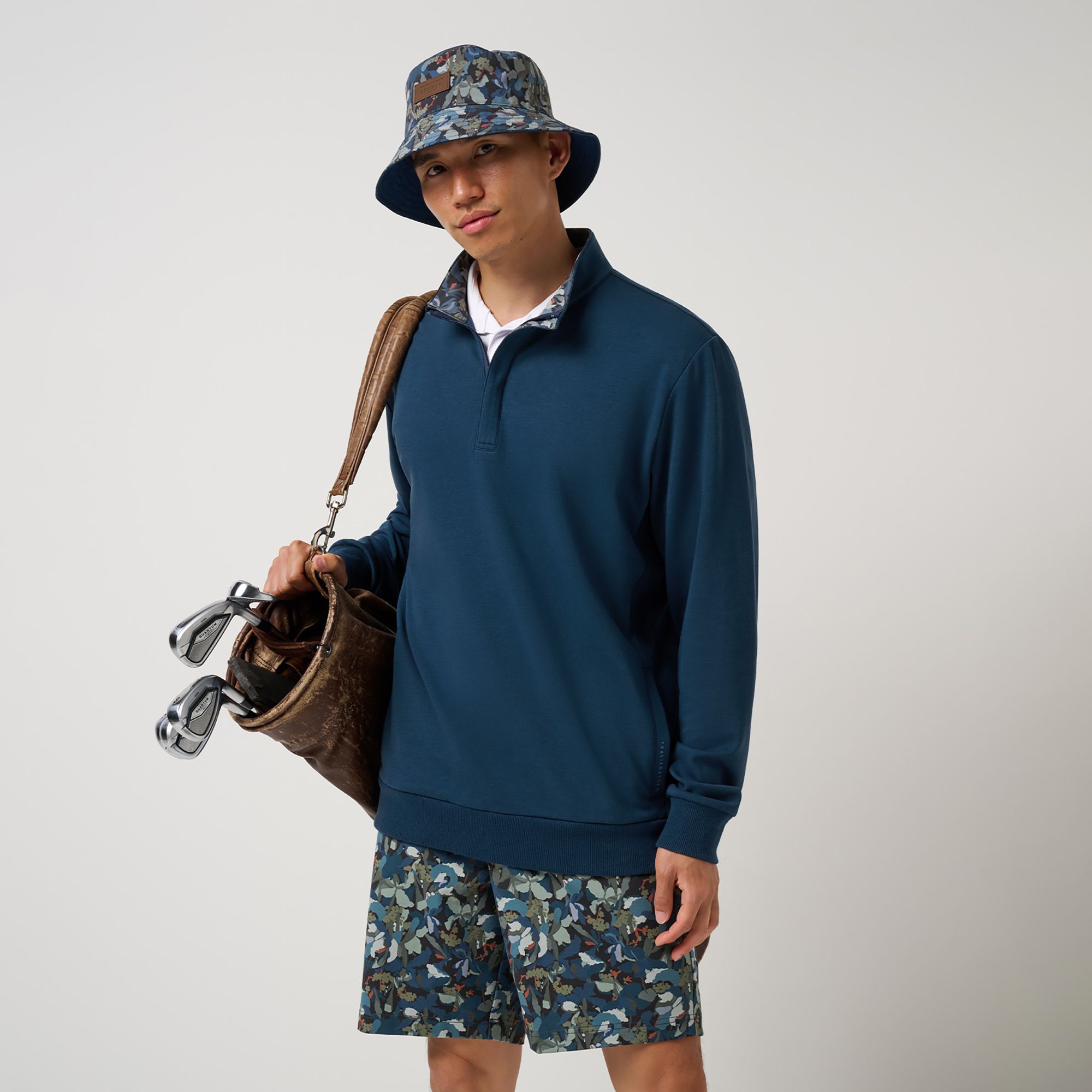 TravisMathew X Liberty London Men's Cloud ¼ Zip Camo Flower product image