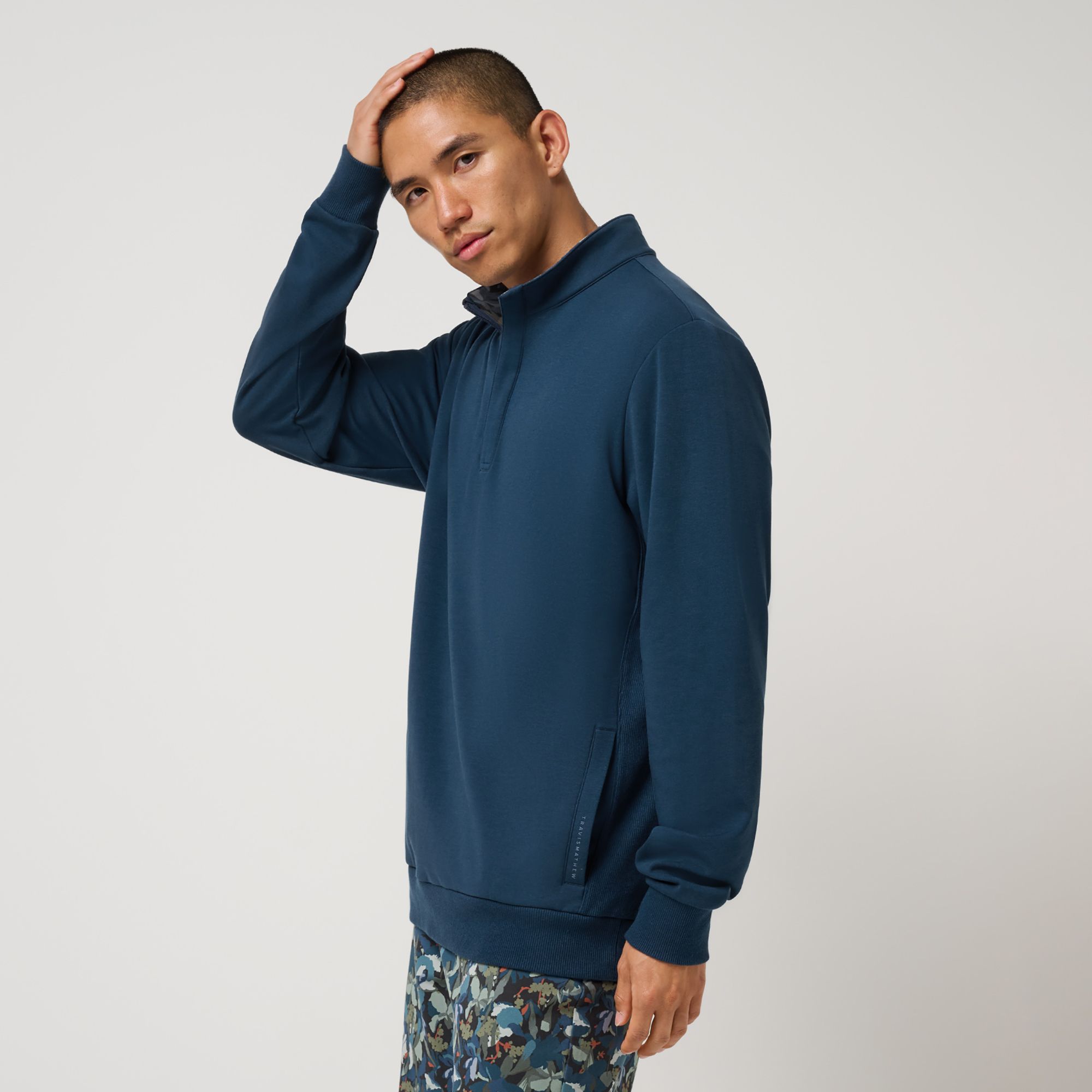 TravisMathew X Liberty London Men's Cloud ¼ Zip Camo Flower product image
