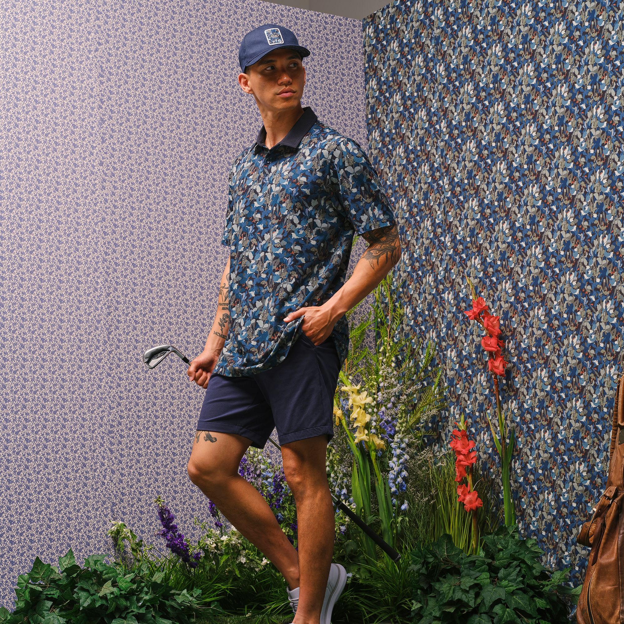 TravisMathew X Liberty London Men's Camo Flower Patch Golf Hat product image