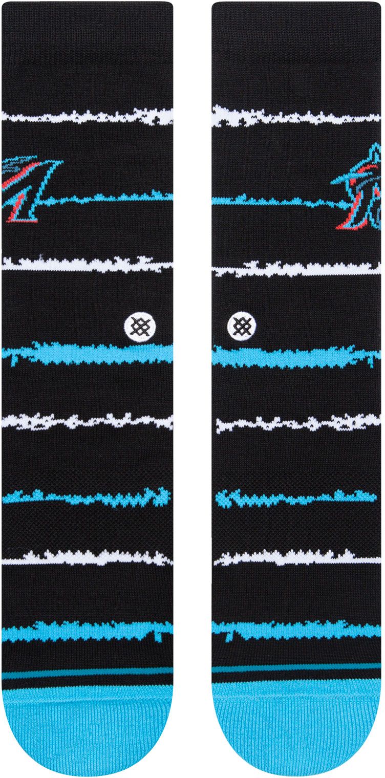 Stance Miami Marlins Black Chalk Crew Sock