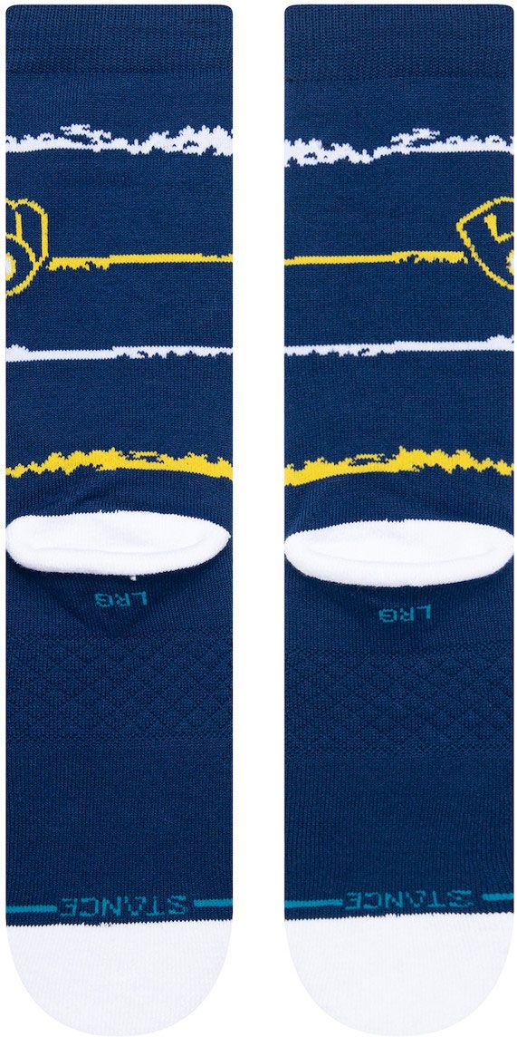 Stance Milwaukee Brewers Navy Chalk Crew Sock