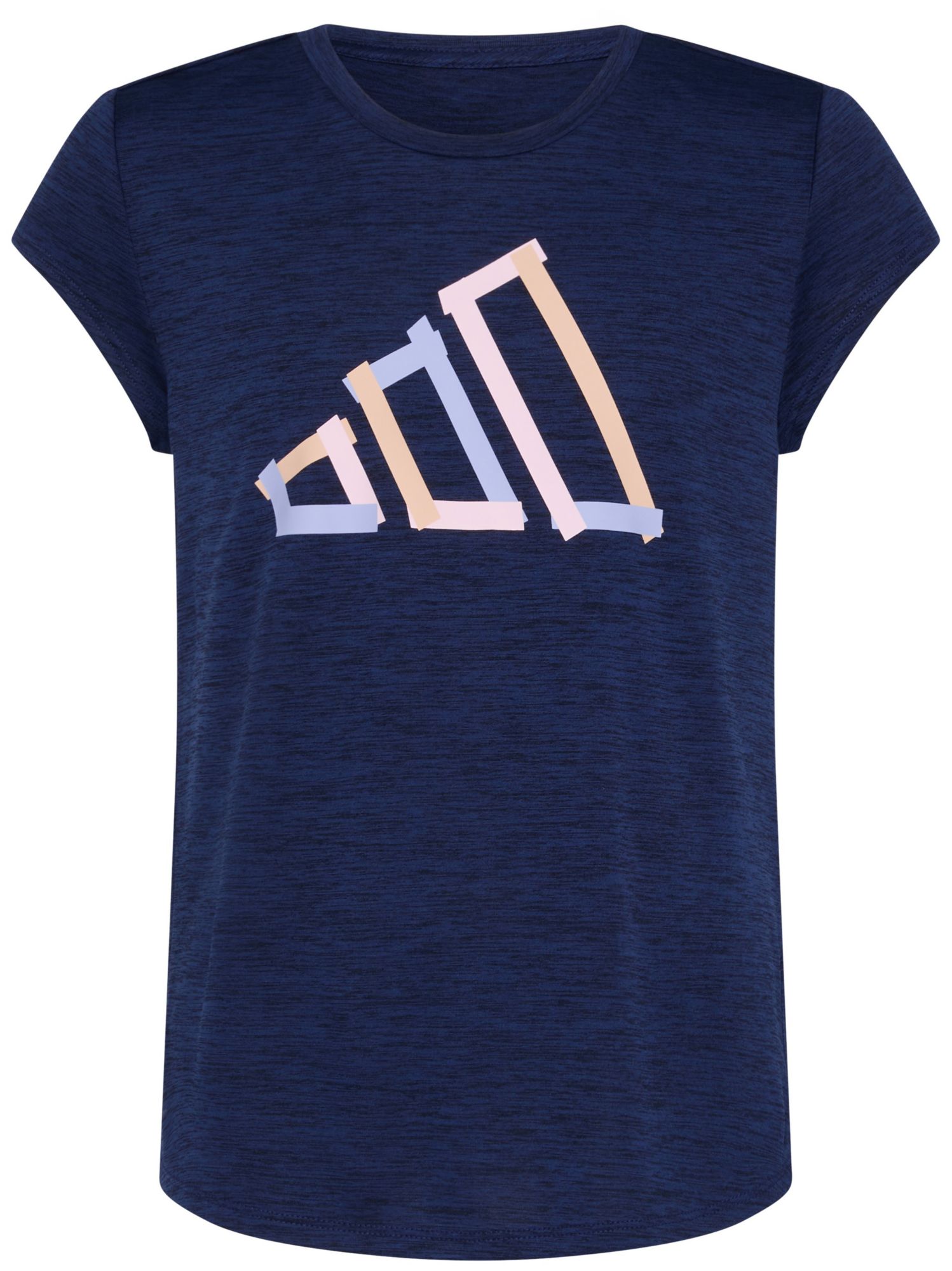 adidas Girls' Short Cap Sleeve Mélange T-Shirt product image