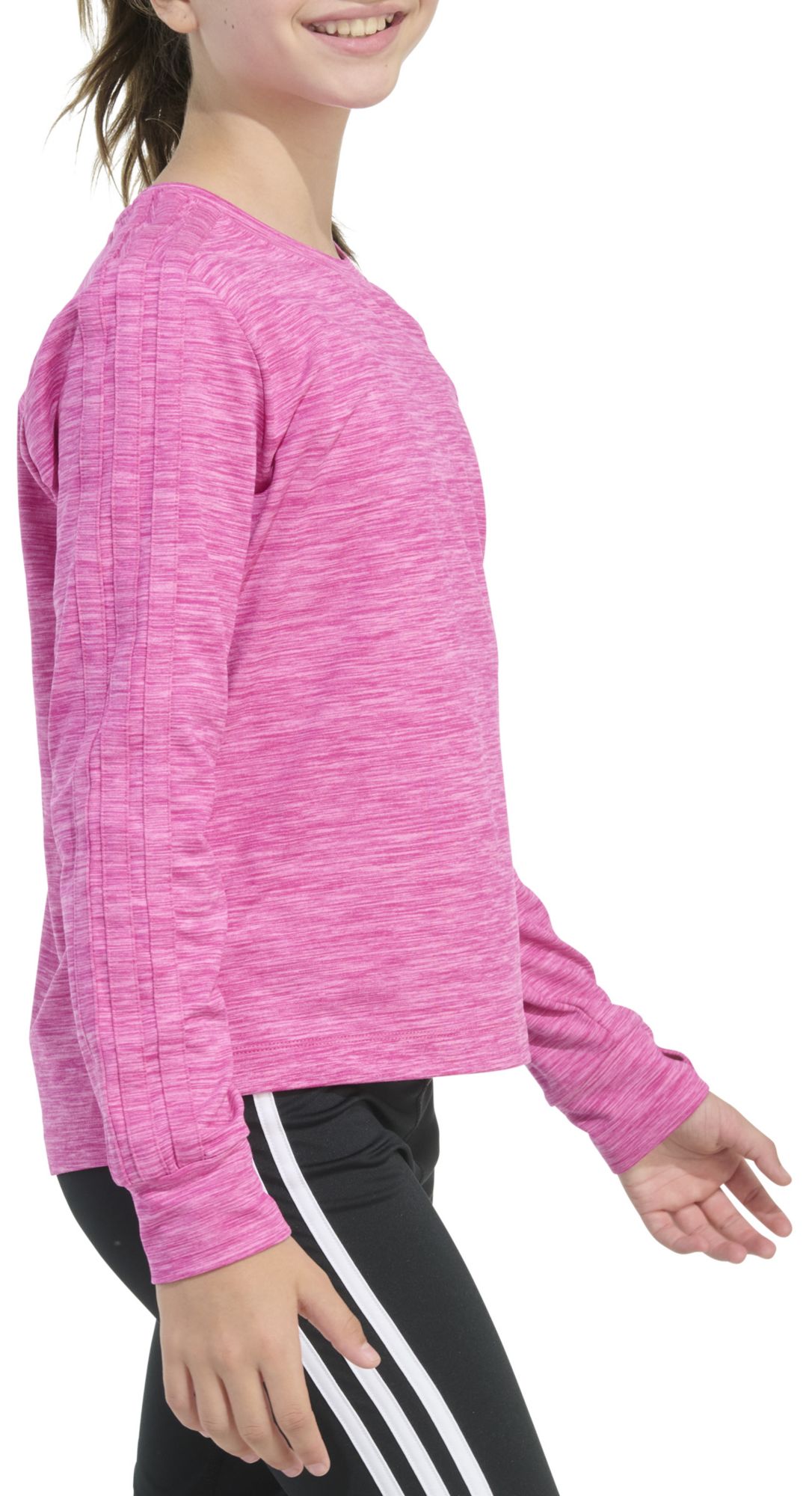 adidas Girls' Mélange Long Sleeve Training T-Shirt product image