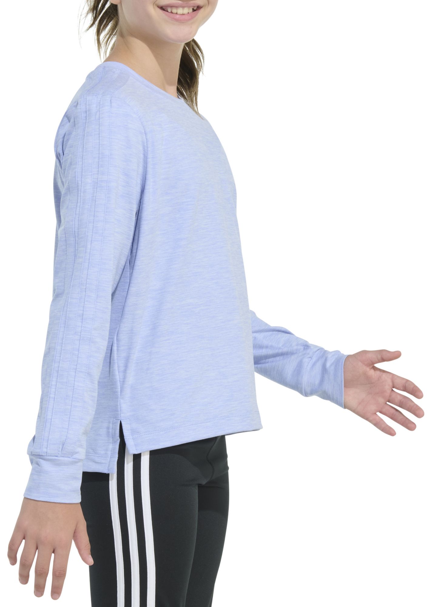 adidas Girls' Mélange Long Sleeve Training T-Shirt product image
