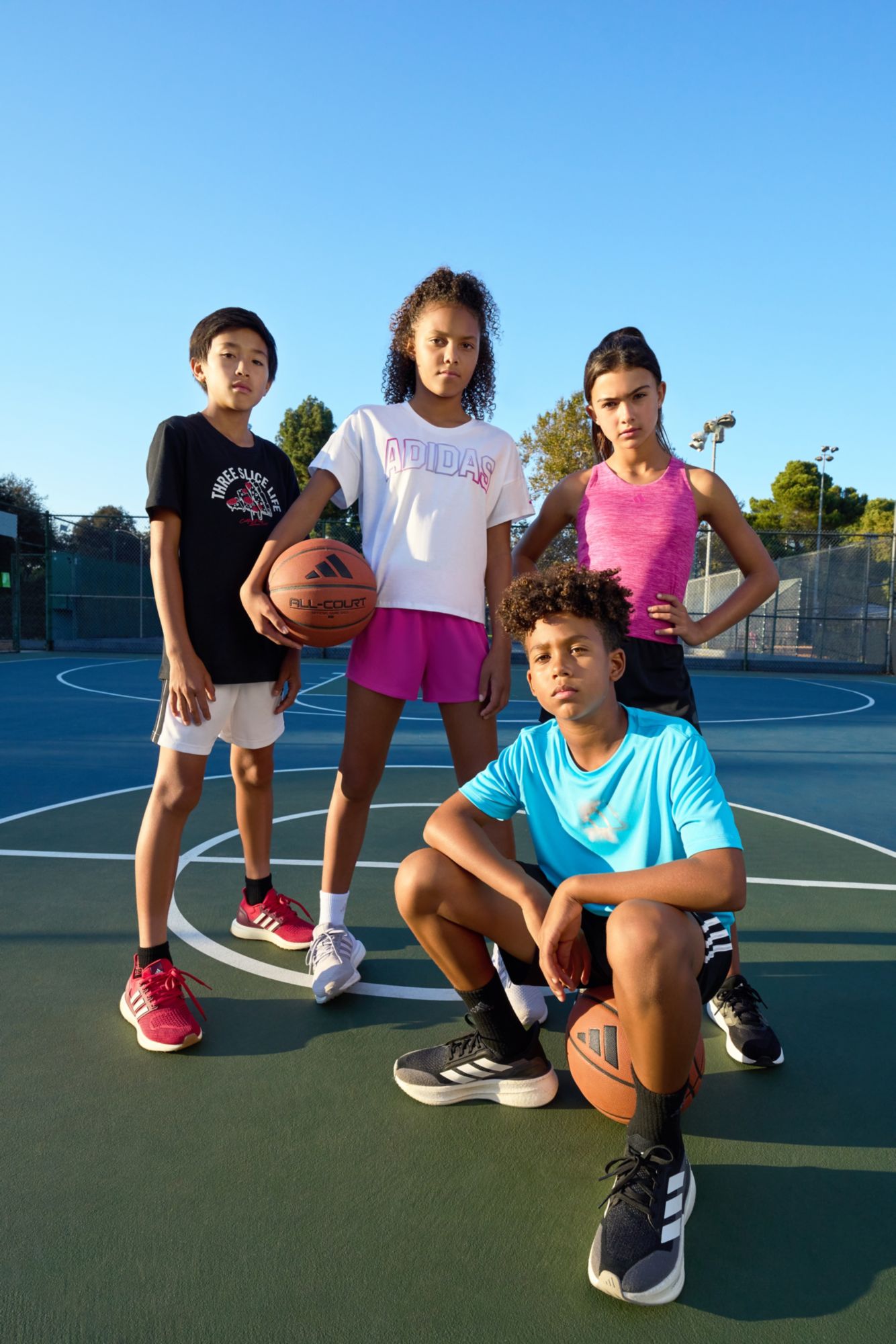 adidas Boys' Gradient Logo Poly T-Shirt product image
