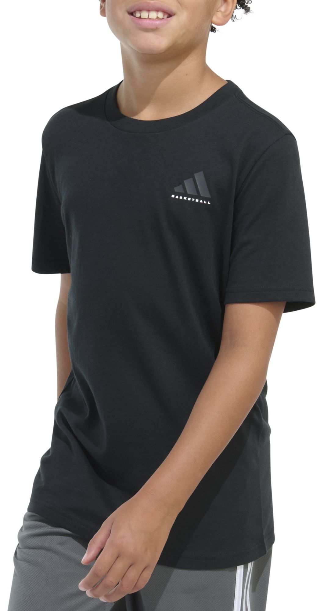 adidas Boys' Distorted Lineage Basketball T-Shirt product image