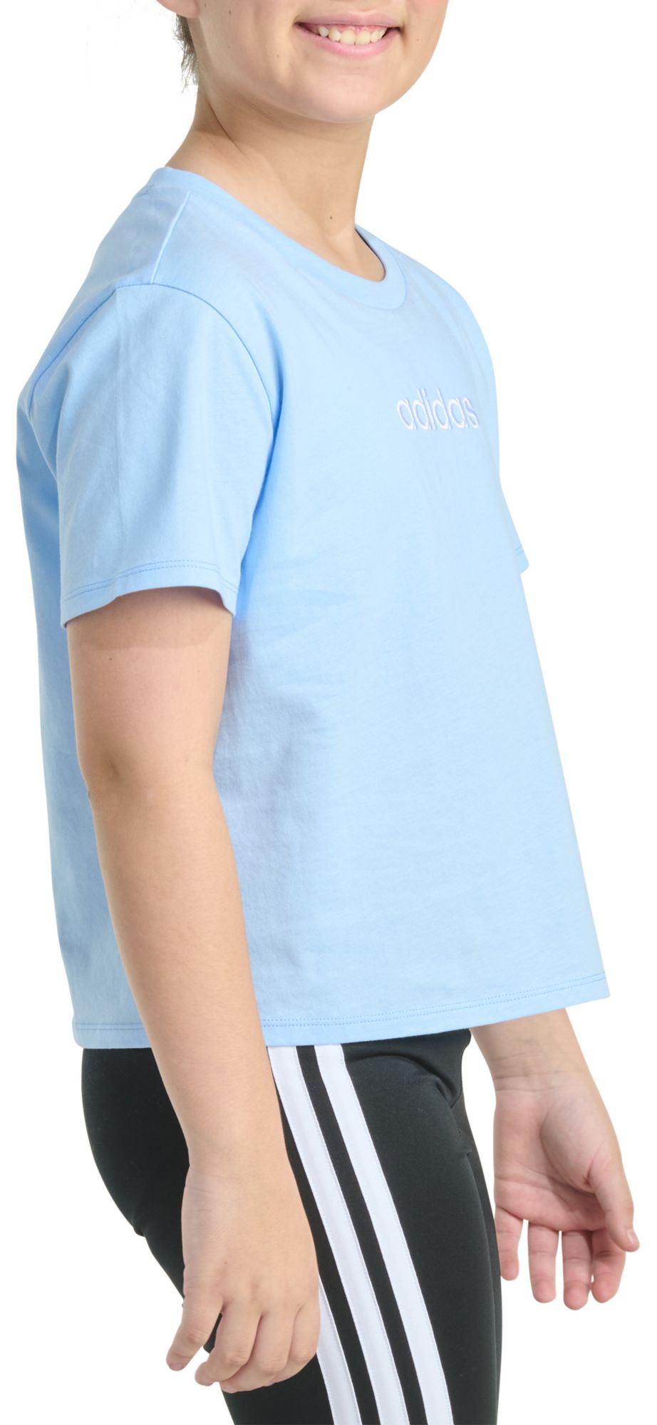 adidas Girls' Embroidered Linear T-Shirt product image