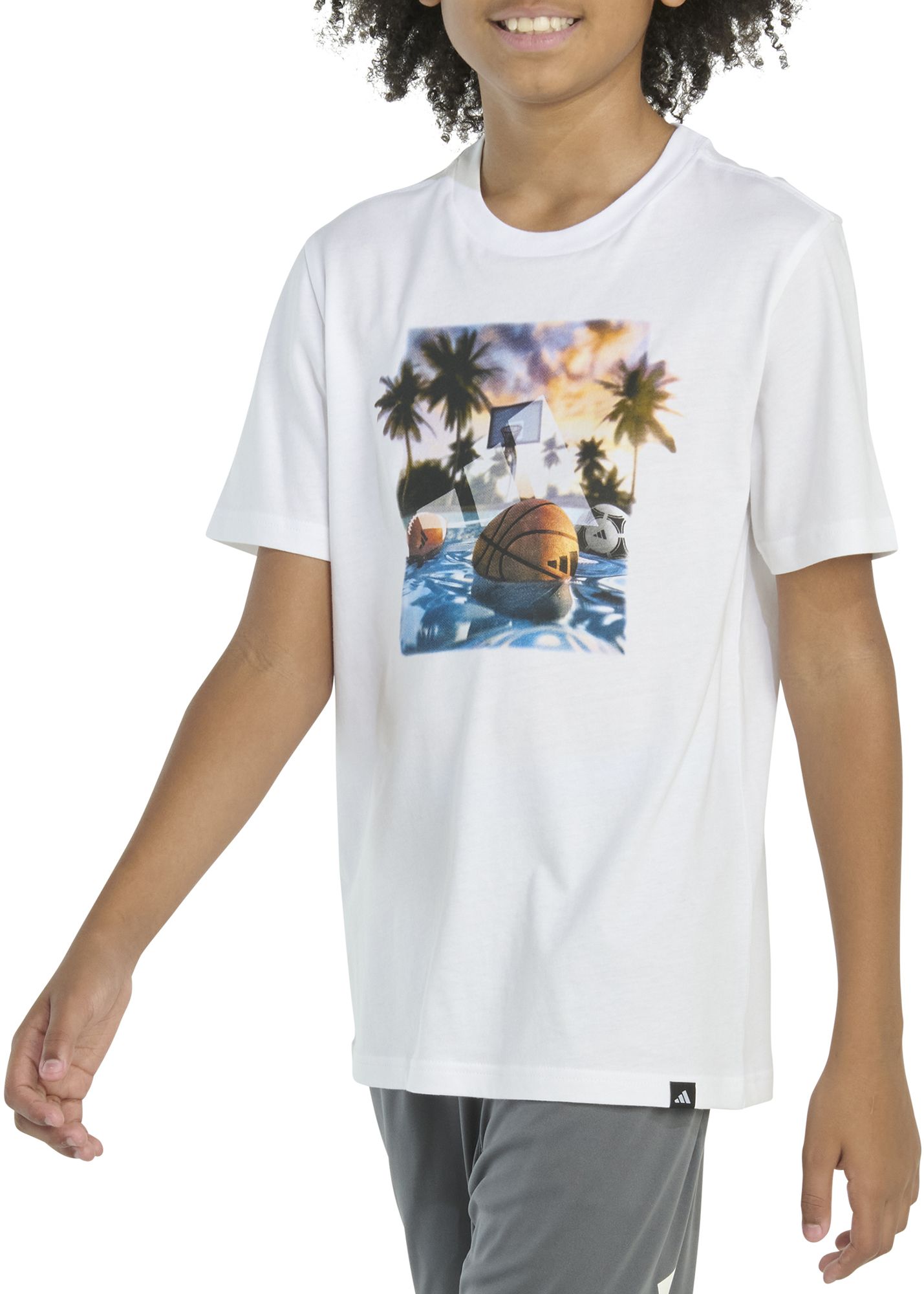 adidas Boys' Photoreal Pool Graphic T-Shirt product image
