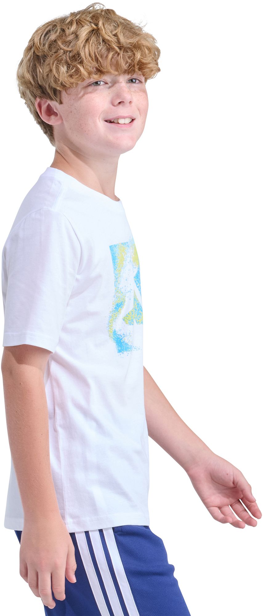 adidas Boys' Short Sleeve Spray Gradient Logo Graphic Tee product image