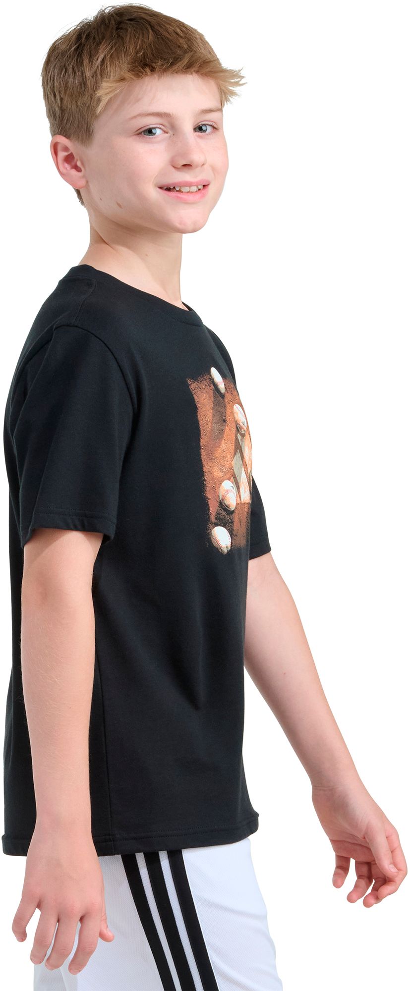 adidas Boys' 3-Bar Baseball Plate Graphic Tee product image