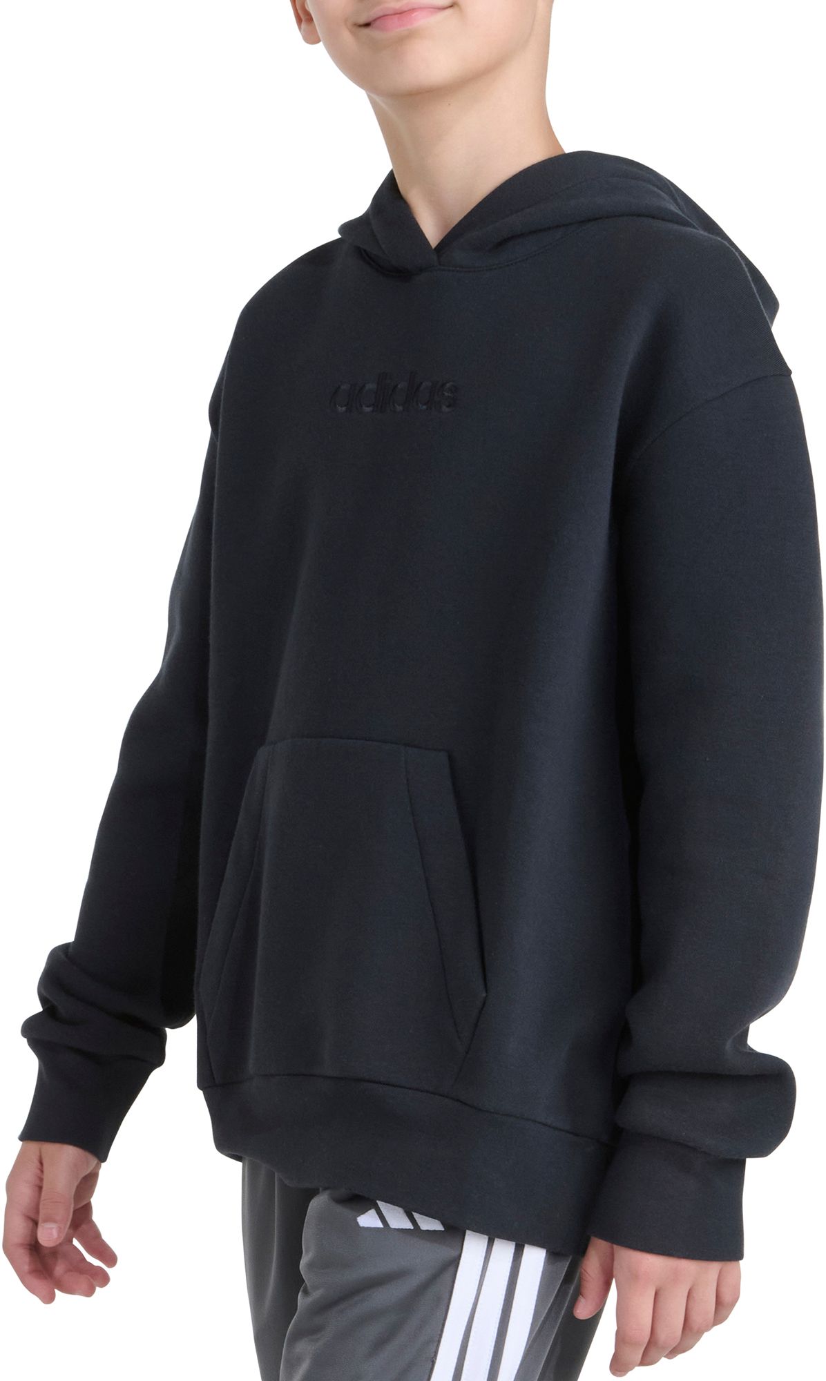 adidas Boys' Essential Linear Fleece Pullover Hoodie product image