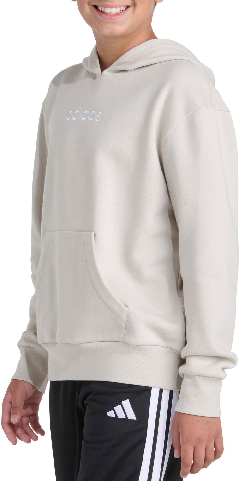 adidas Boys' Essential Linear Fleece Pullover Hoodie product image