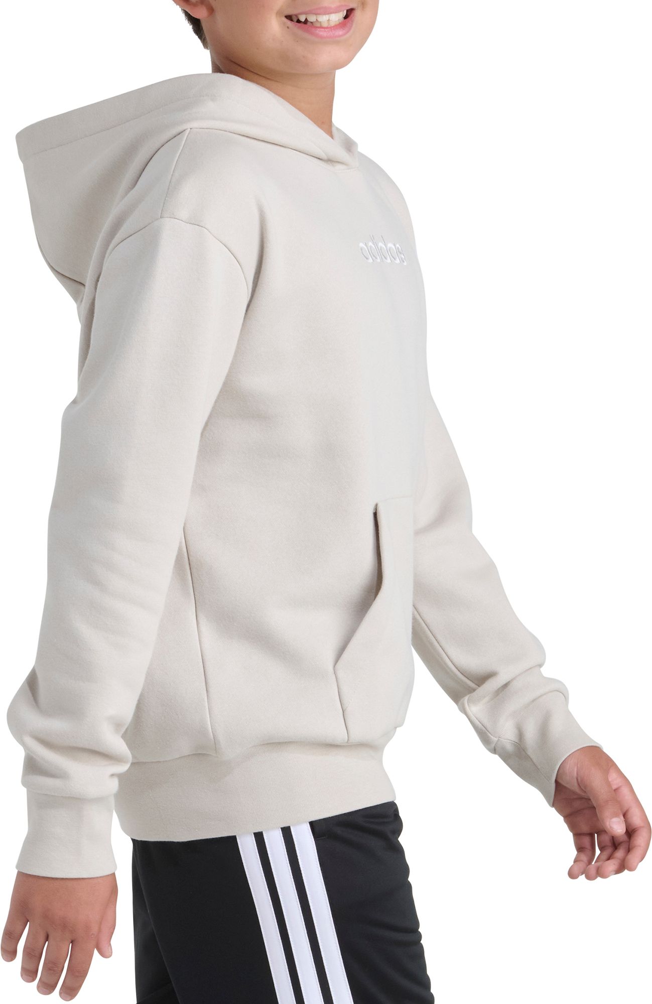 adidas Boys' Essential Linear Fleece Pullover Hoodie product image