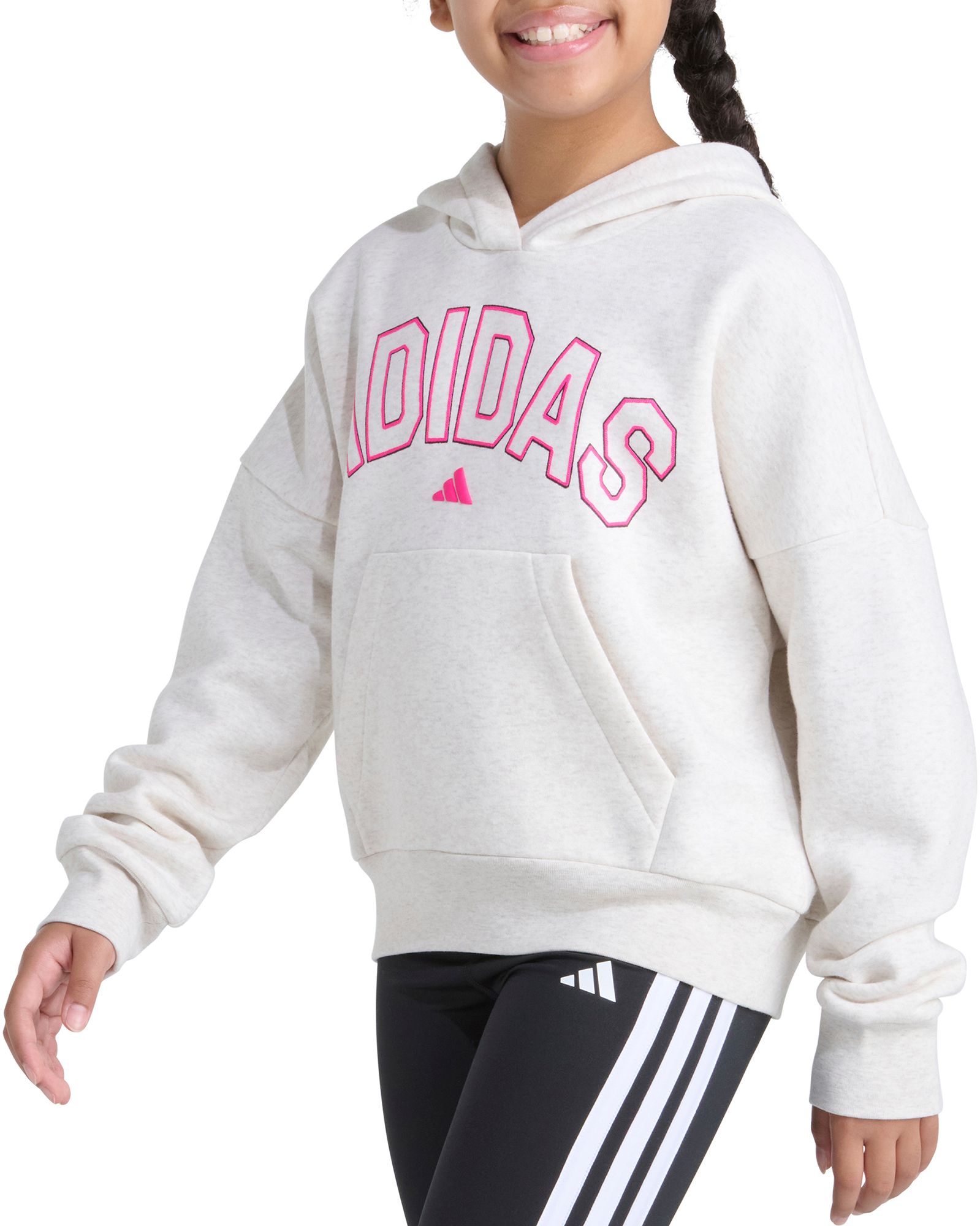 adidas Girls' Graphic Fleece Pullover Hoodie product image