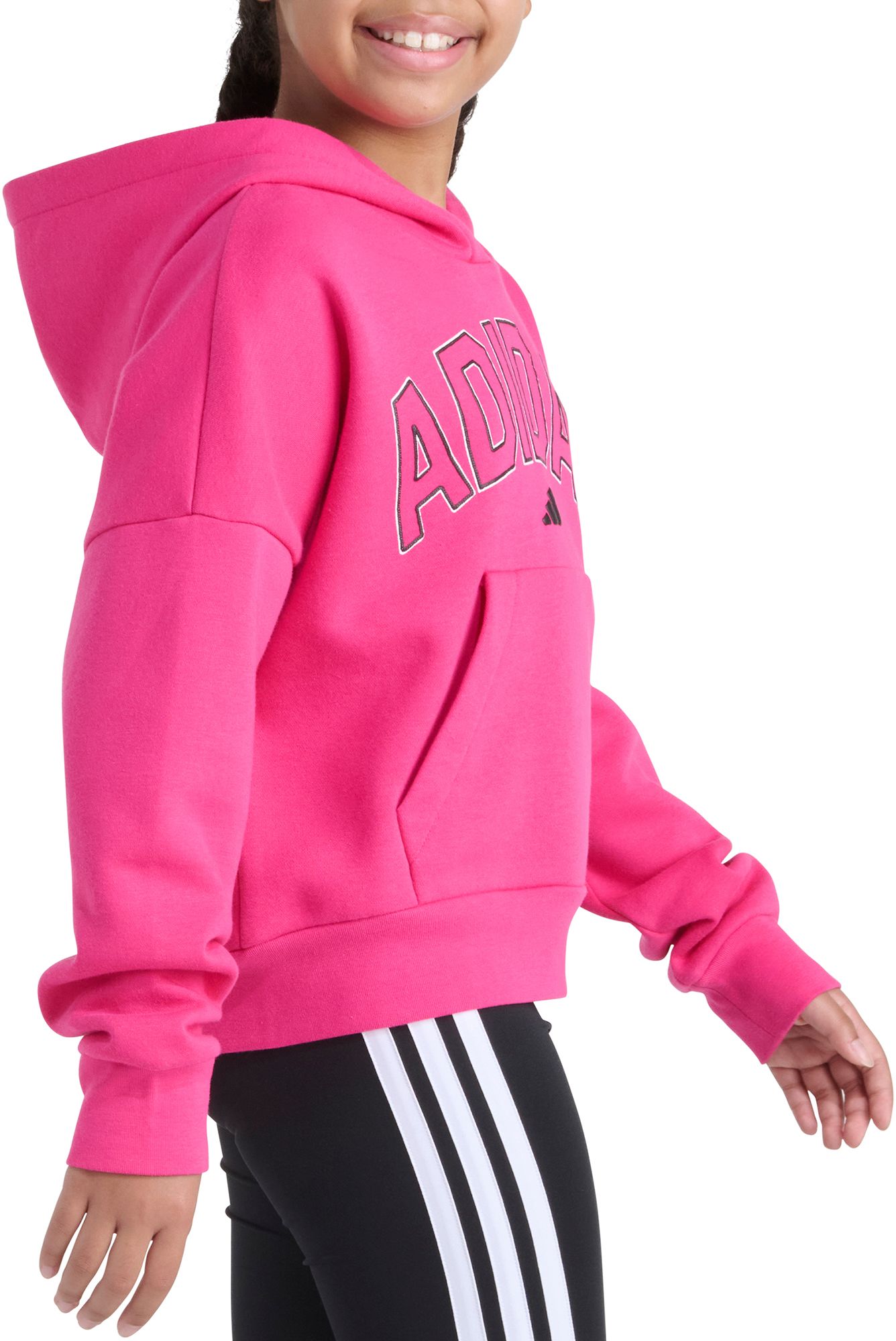 adidas Girls' Graphic Fleece Pullover Hoodie product image
