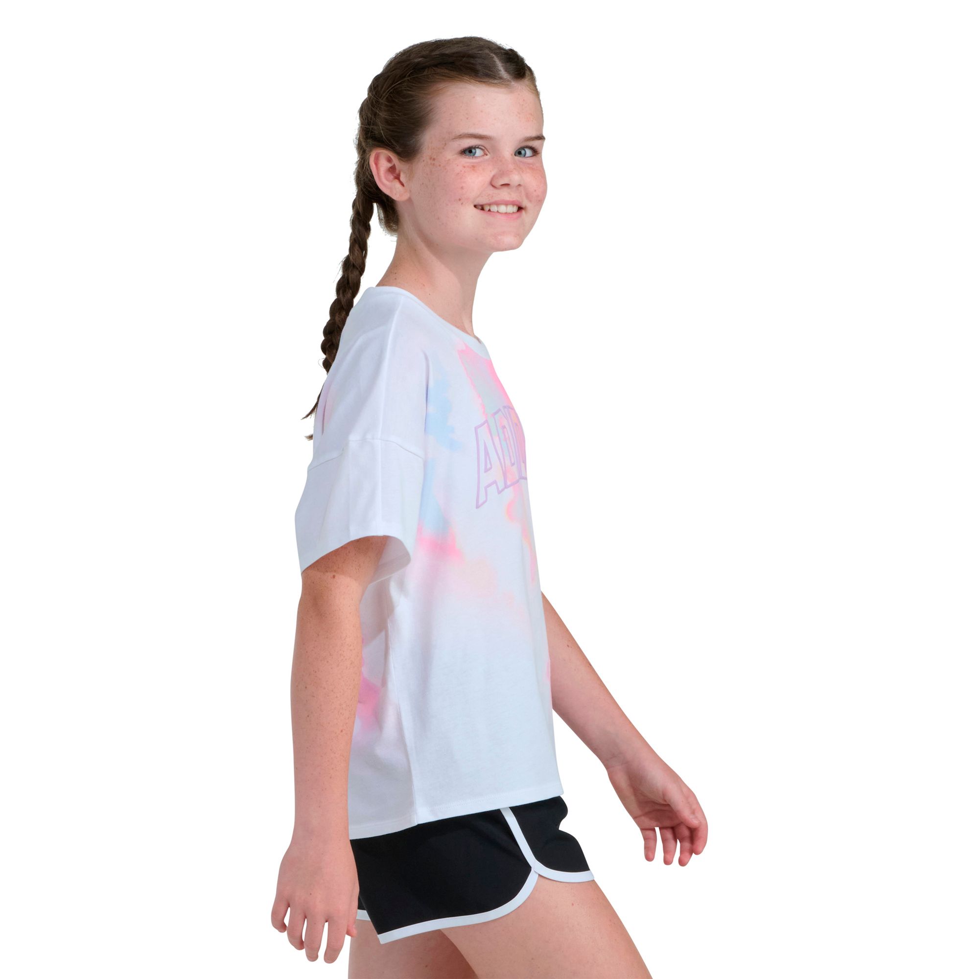 adidas Girls' Tie Dye Drop Shoulder Tee product image