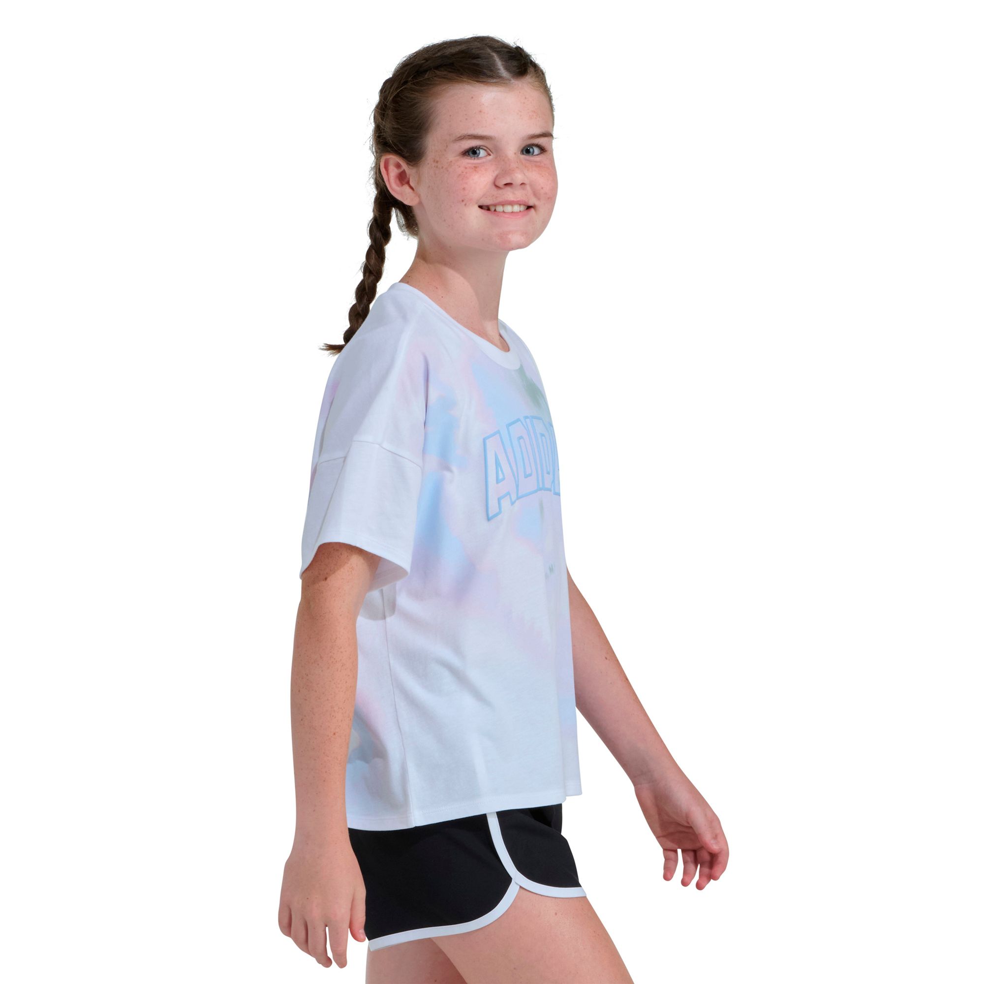 adidas Girls' Tie Dye Drop Shoulder Tee product image
