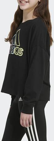adidas Girls' Long Sleeve Waist Graphic T-Shirt product image