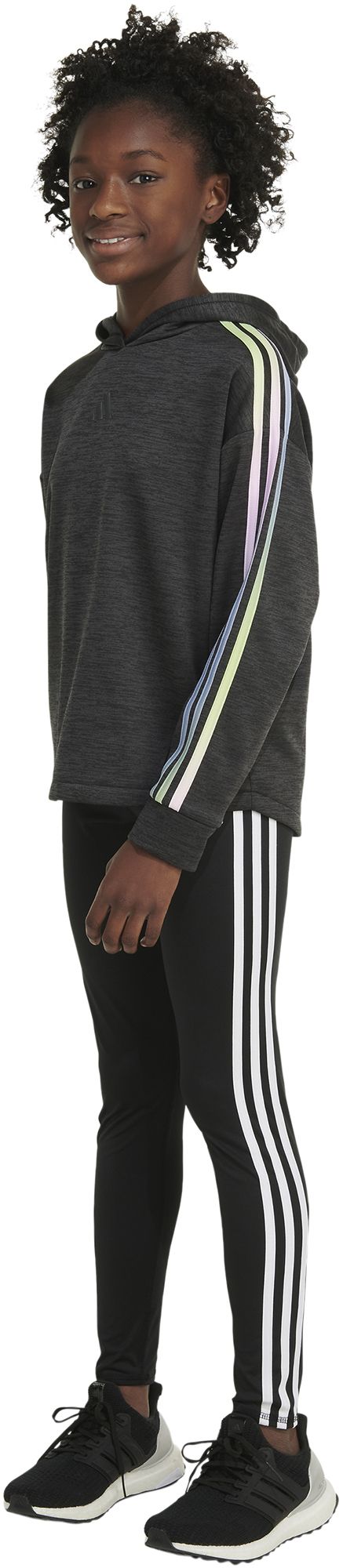 adidas Kids' 3 Stripe Fleece Pullover