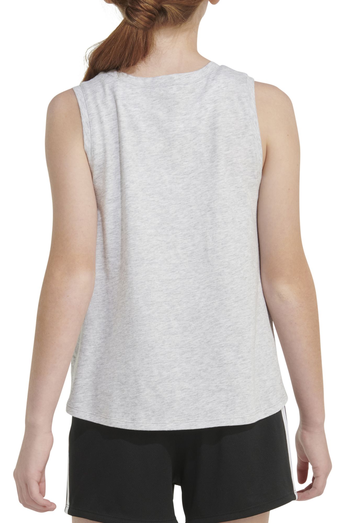 adidas Girls' Waist-Length Heather Tank Top product image