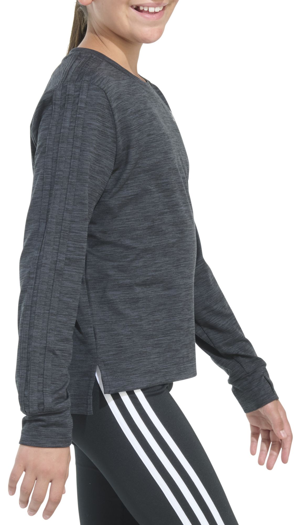 adidas Girls' Mélange Long Sleeve Training T-Shirt product image