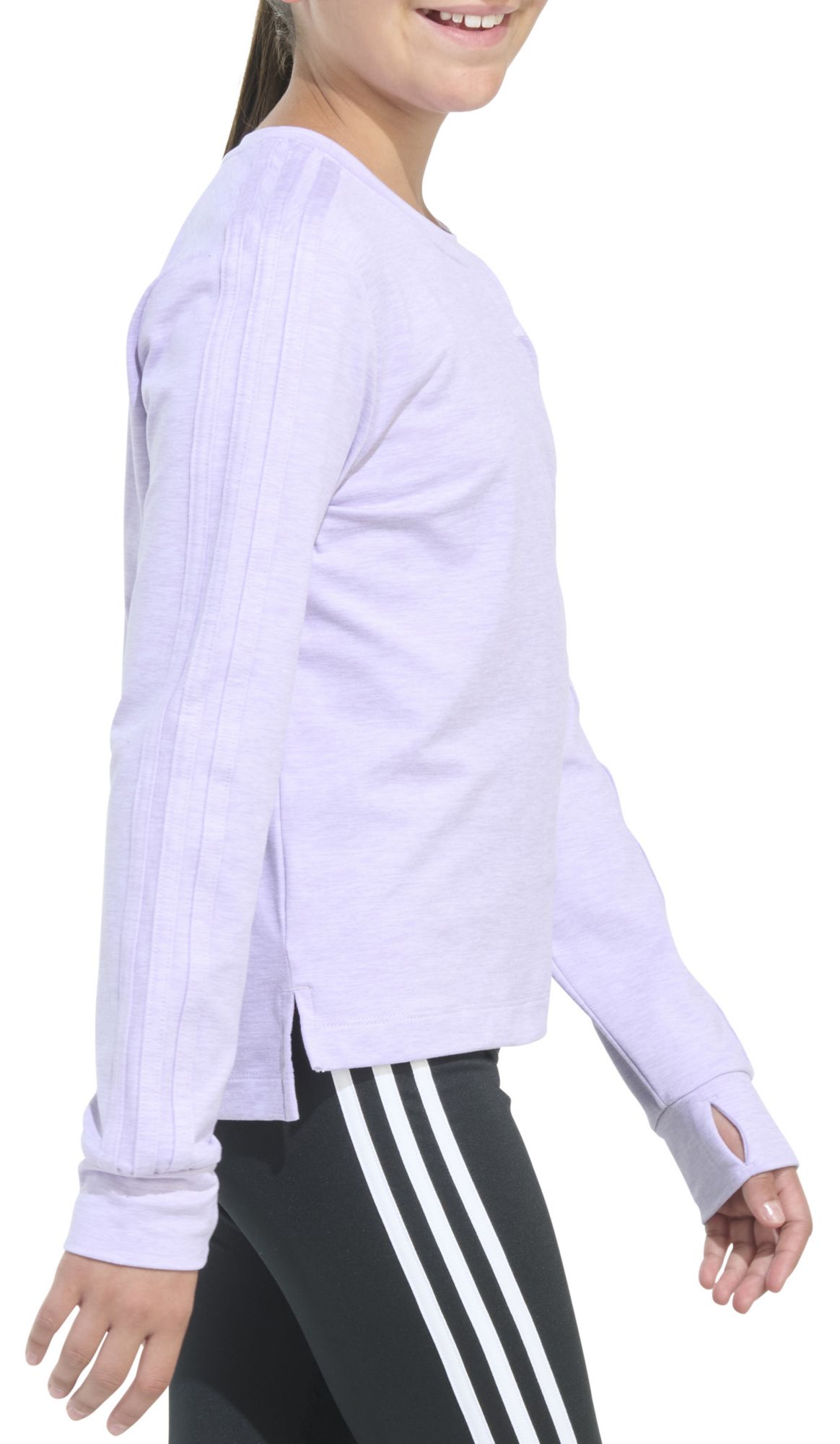 adidas Girls' Mélange Long Sleeve Training T-Shirt product image