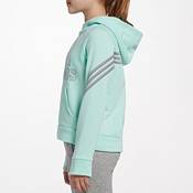 adidas girls' fleece 3-stripe hoodie adidas girls' fleece 3-stripe hoodie
