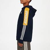 adidas boys' fleece 3-stripe hoodie adidas boys' fleece 3-stripe hoodie