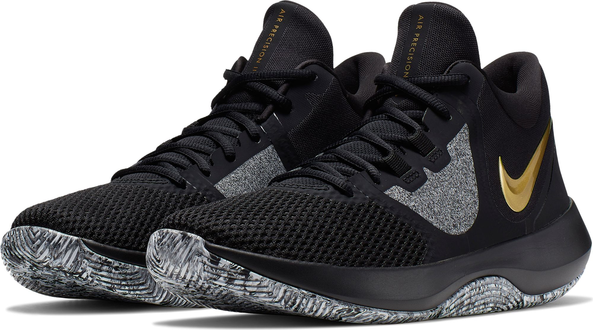 nike air precision 2 black gold