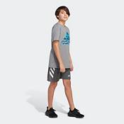 adidas Boys' Short Sleeve Camo Badge Of Sport Heathered T-Shirt product image