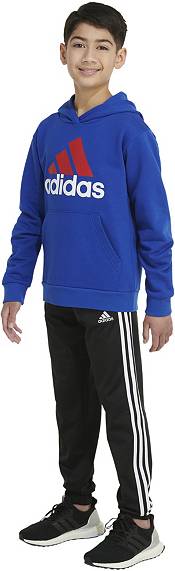 Adidas Boys' Long Sleeve Essential Fleece Hoodie Pullover product image