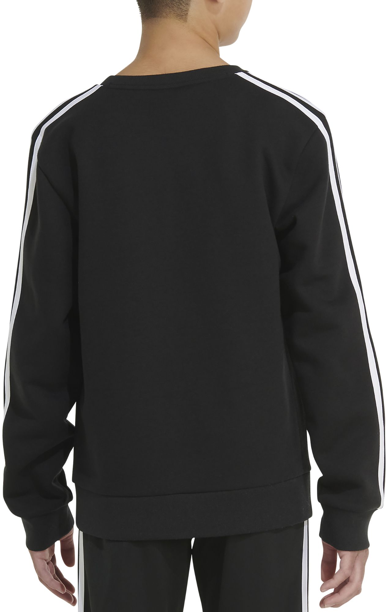 Adidas Boys' Long Sleeve Essential 3-Stripes Crewneck