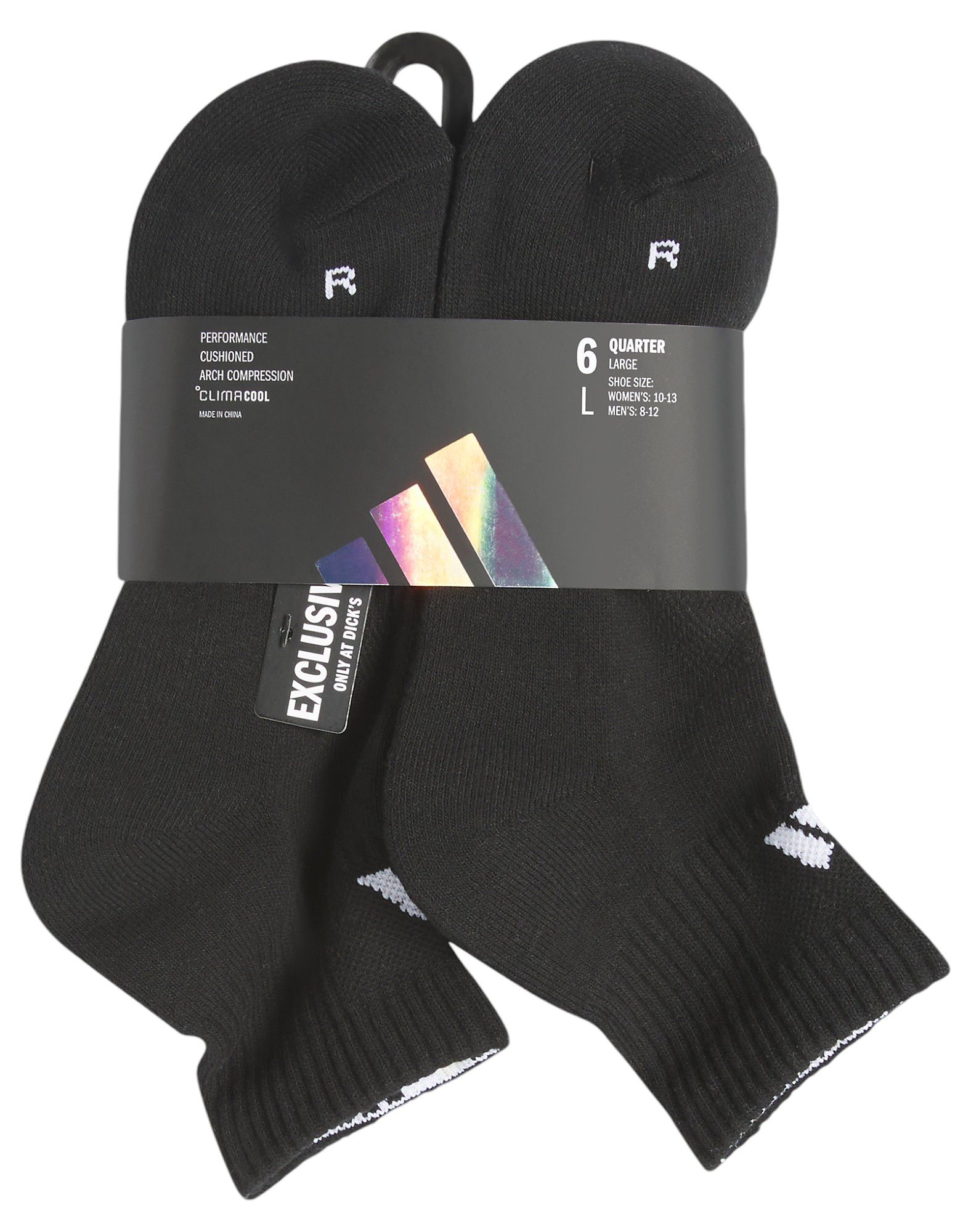 adidas Unisex Performance 6-Pack Quarter-Length Socks product image
