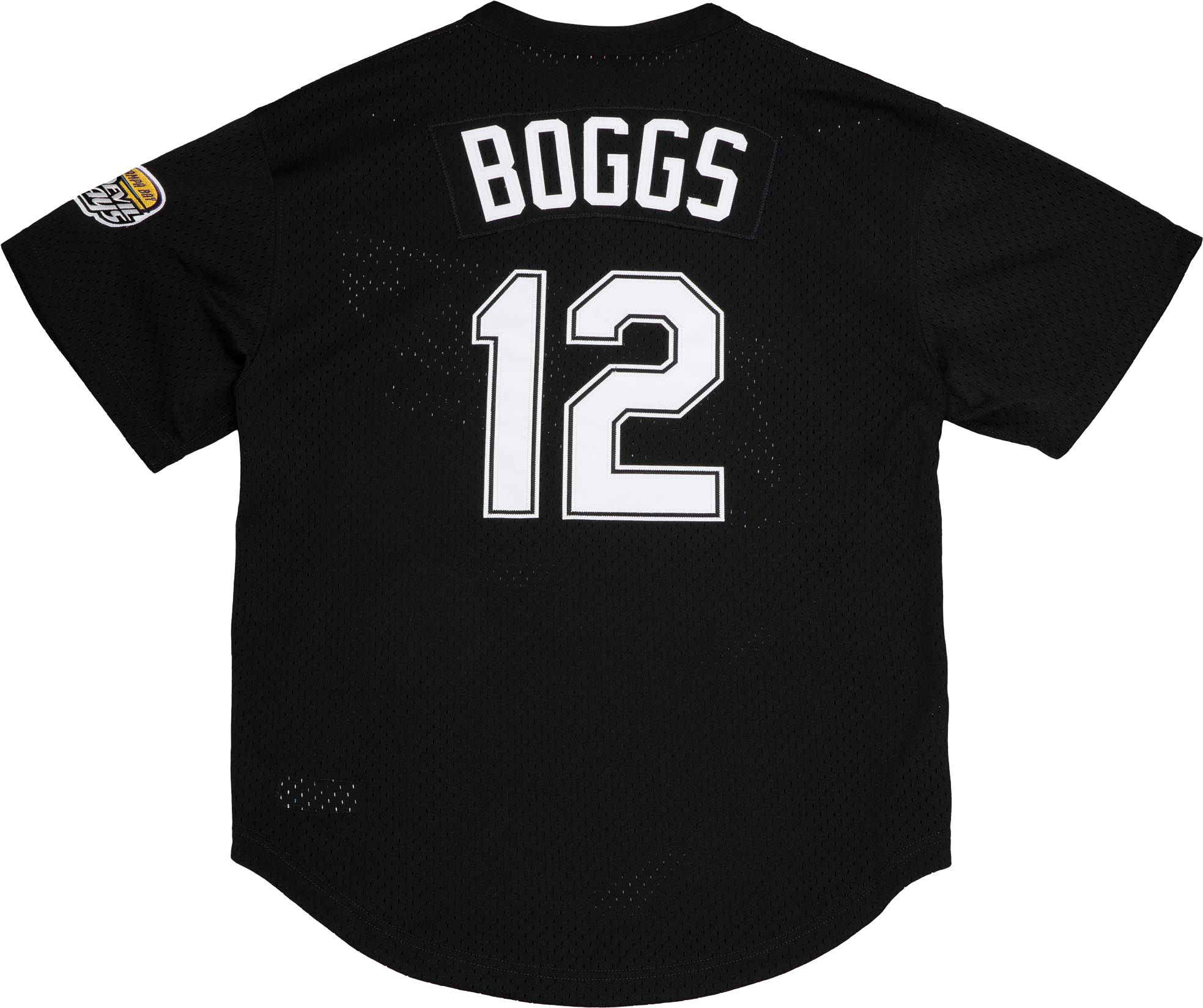 Mitchell & Ness Men's Wade Boggs #12 Black Cooperstown Alternate Mesh Batting Practice Jersey product image