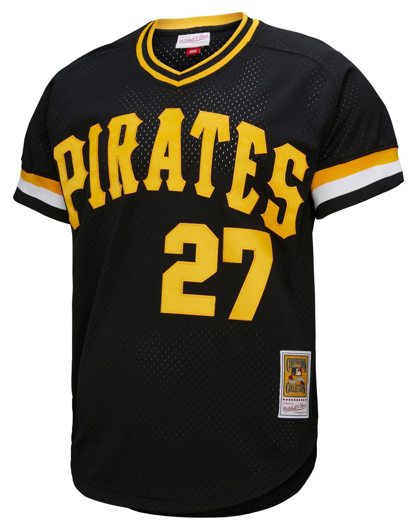 Mitchell & Ness Men's Pittsburgh Pirates Kent Tekulve #27 Black Mesh Alternate Jersey product image