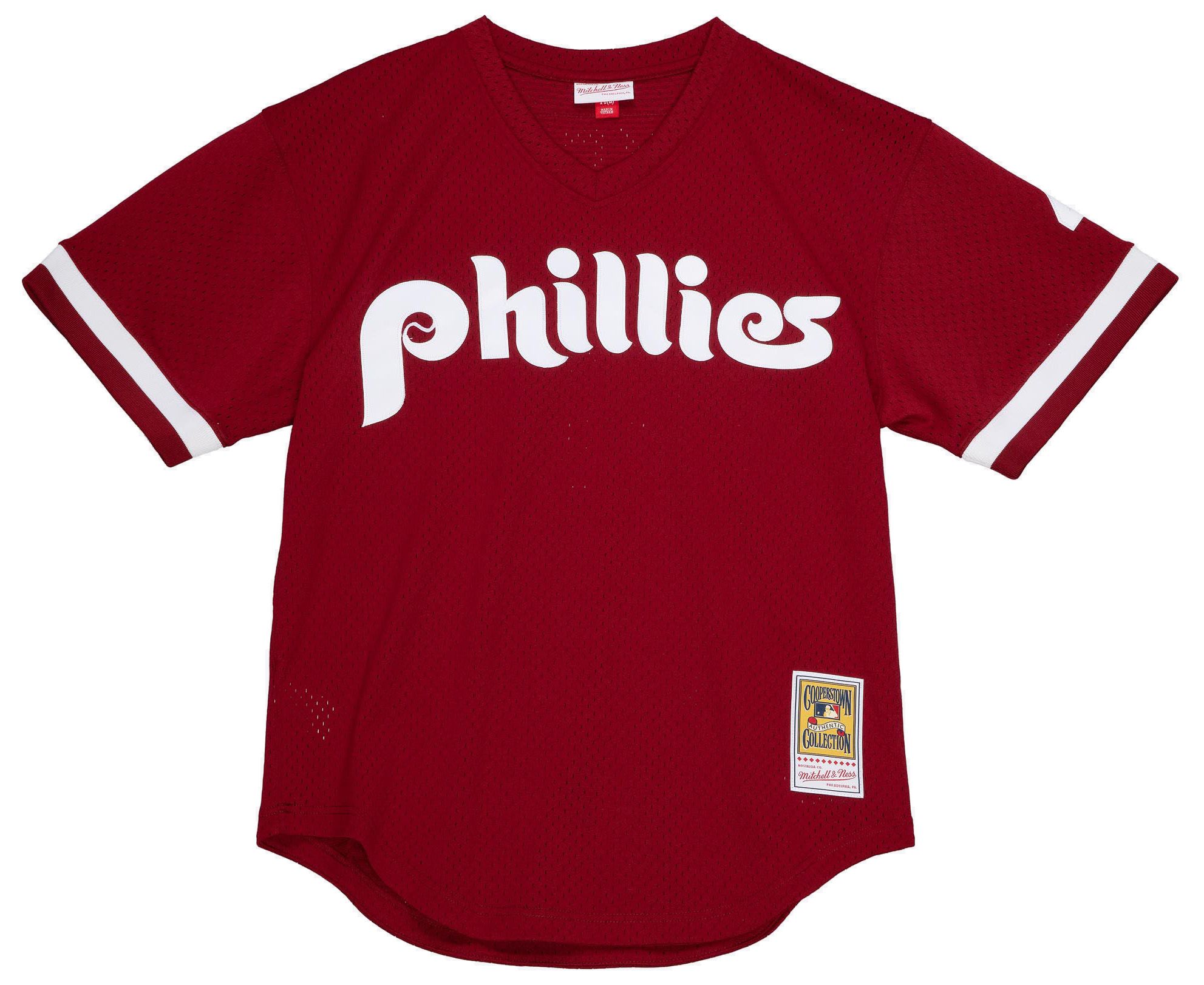 Mitchell & Ness Men's Philadelphia Phillies Lenny Dykstra #4 Red Mesh Alternate Jersey product image