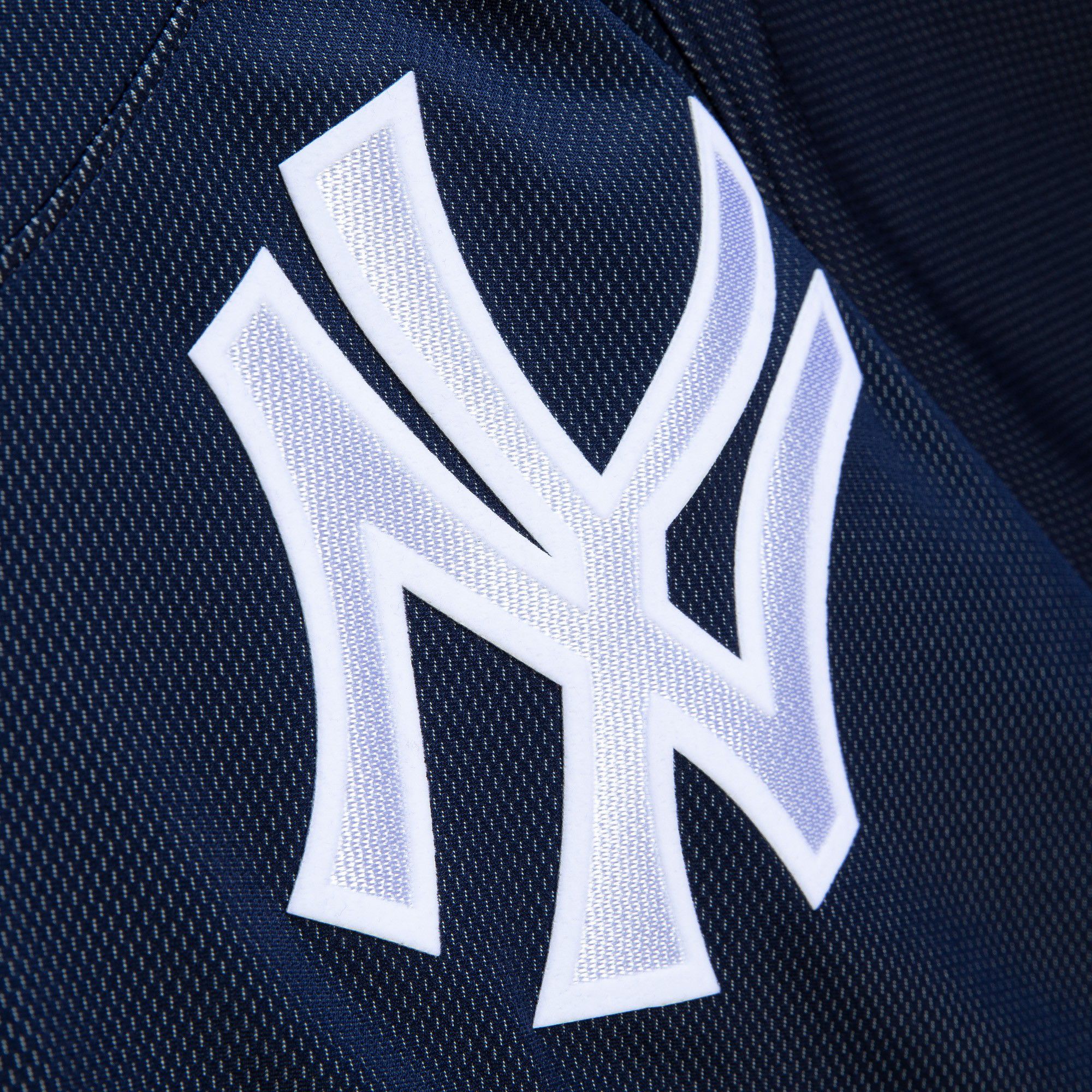 Mitchell & Ness Men's Derek Jeter #2 New York Yankees Navy Mesh Button Up Jersey product image