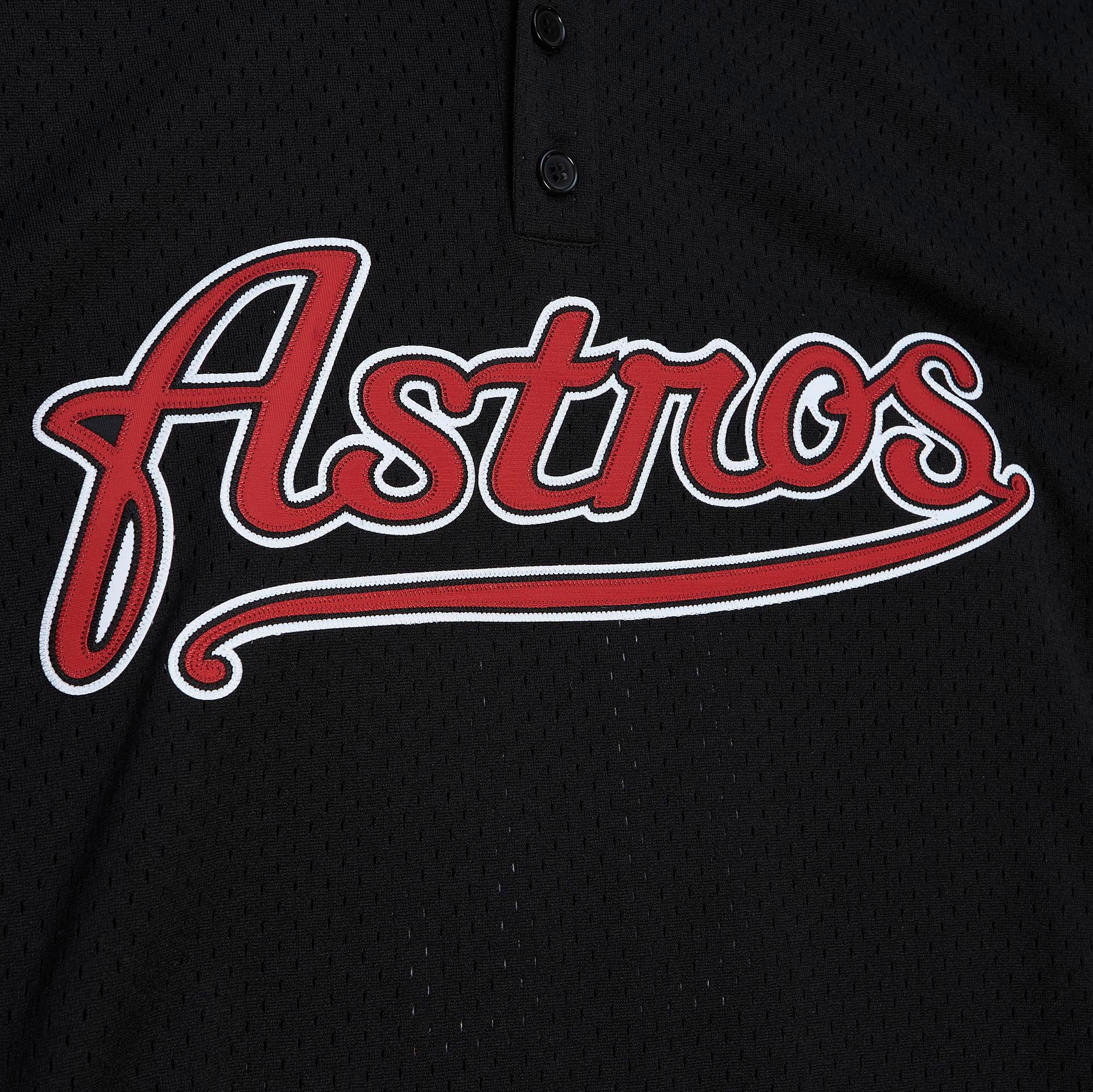 Mitchell & Ness Men's Houston Astros Lance Berkman #17 Black Mesh Alternate Jersey product image