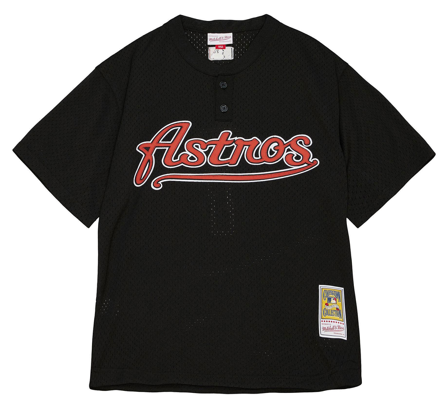 Mitchell & Ness Men's Houston Astros Lance Berkman #17 Black Mesh Alternate Jersey product image