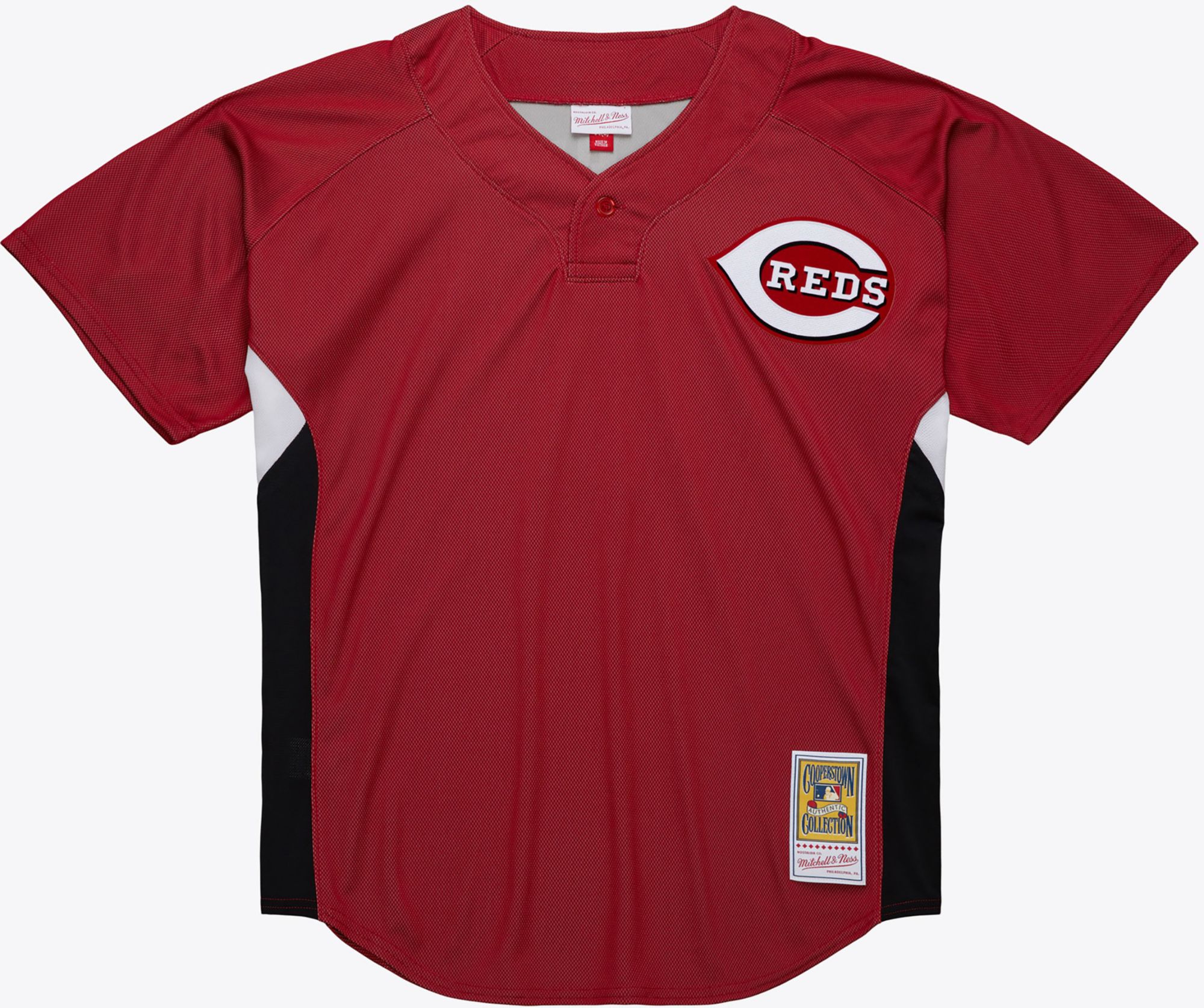 Mitchell & Ness Men's Ken Griffey Jr. #3 Cincinnati Reds Navy Mesh Button Up Jersey product image