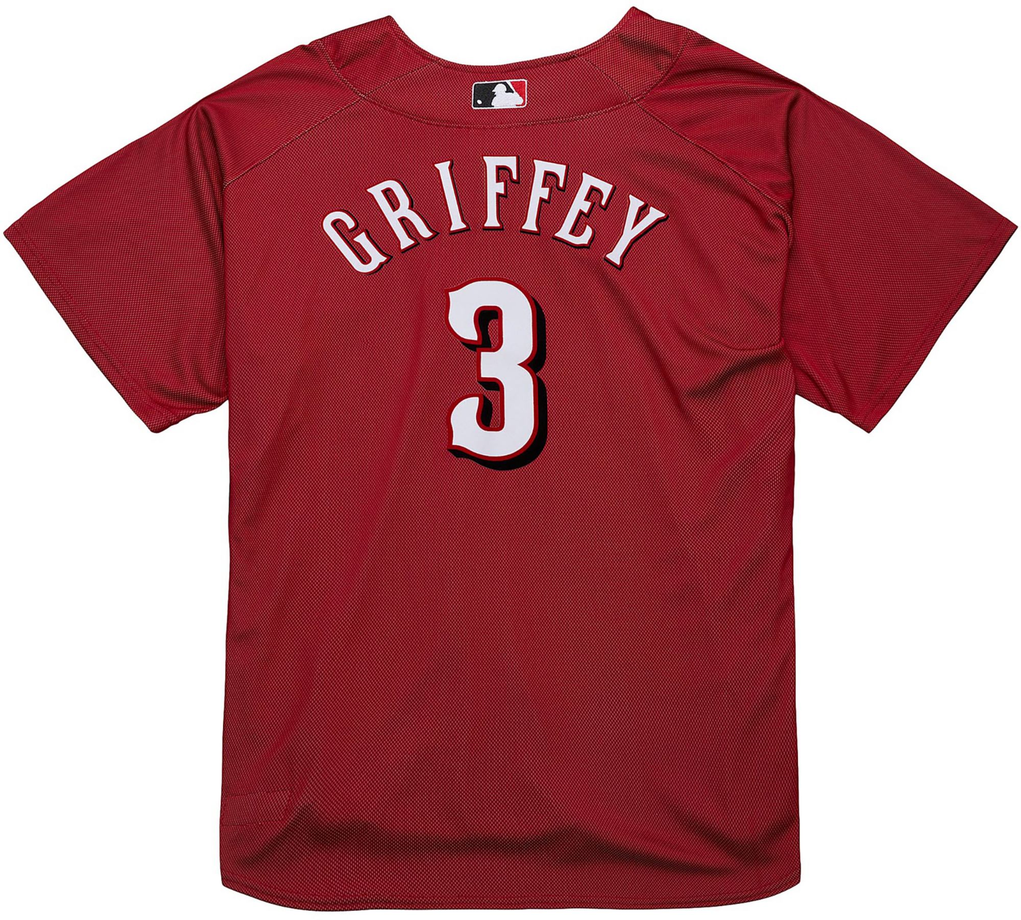 Mitchell & Ness Men's Ken Griffey Jr. #3 Cincinnati Reds Navy Mesh Button Up Jersey product image