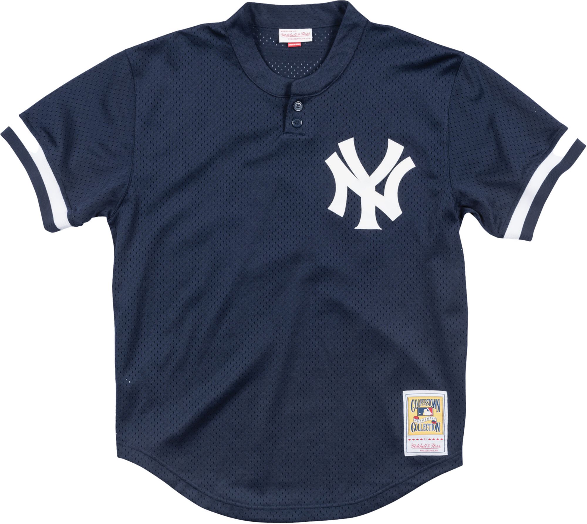 Mitchell & Ness Men's Derek Jeter #2 Navy Cooperstown Alternate Mesh Batting Practice Jersey product image