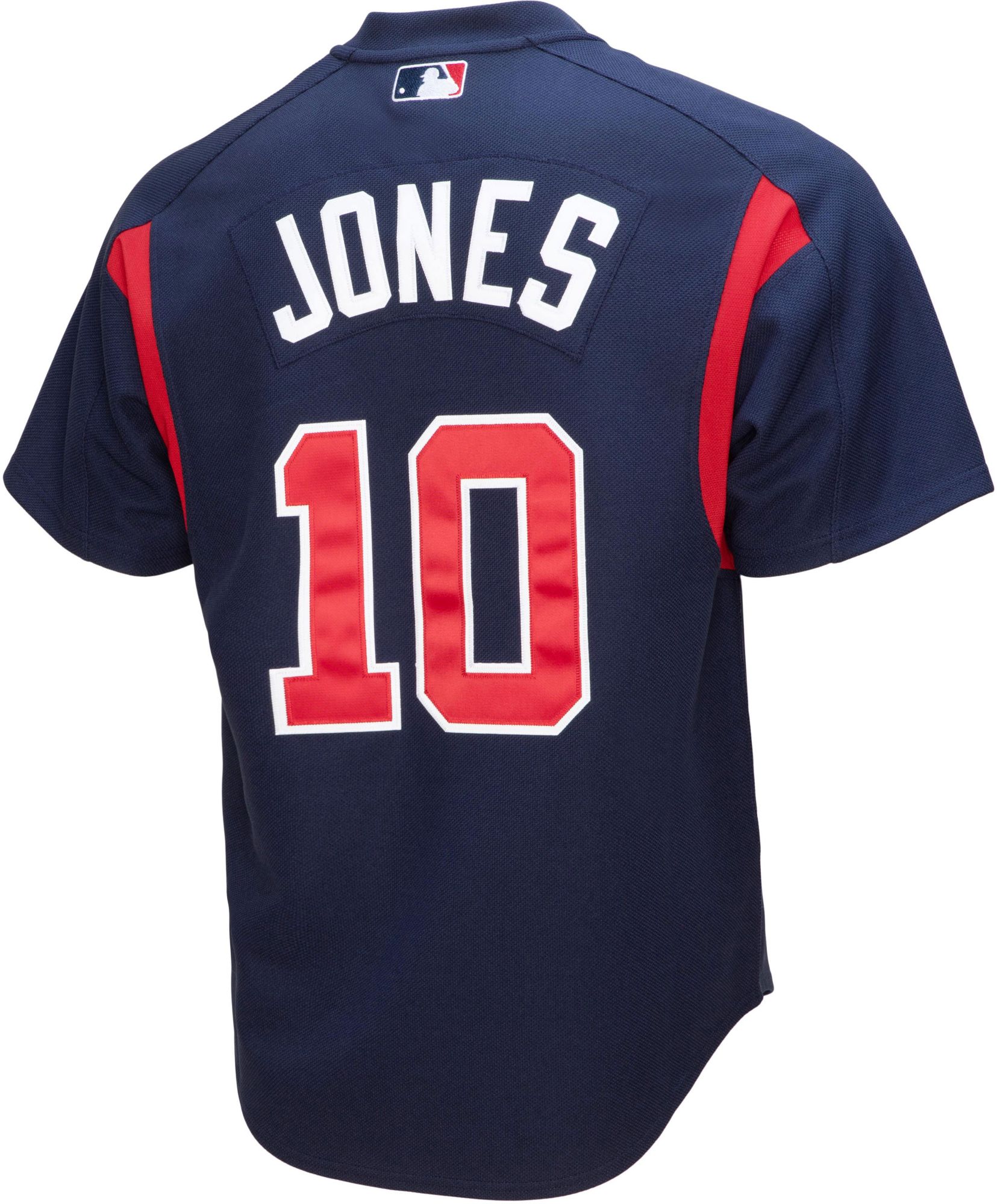 Mitchell & Ness Men's Chipper Jones #10 Navy Cooperstown Alternate Mesh Batting Practice Jersey product image