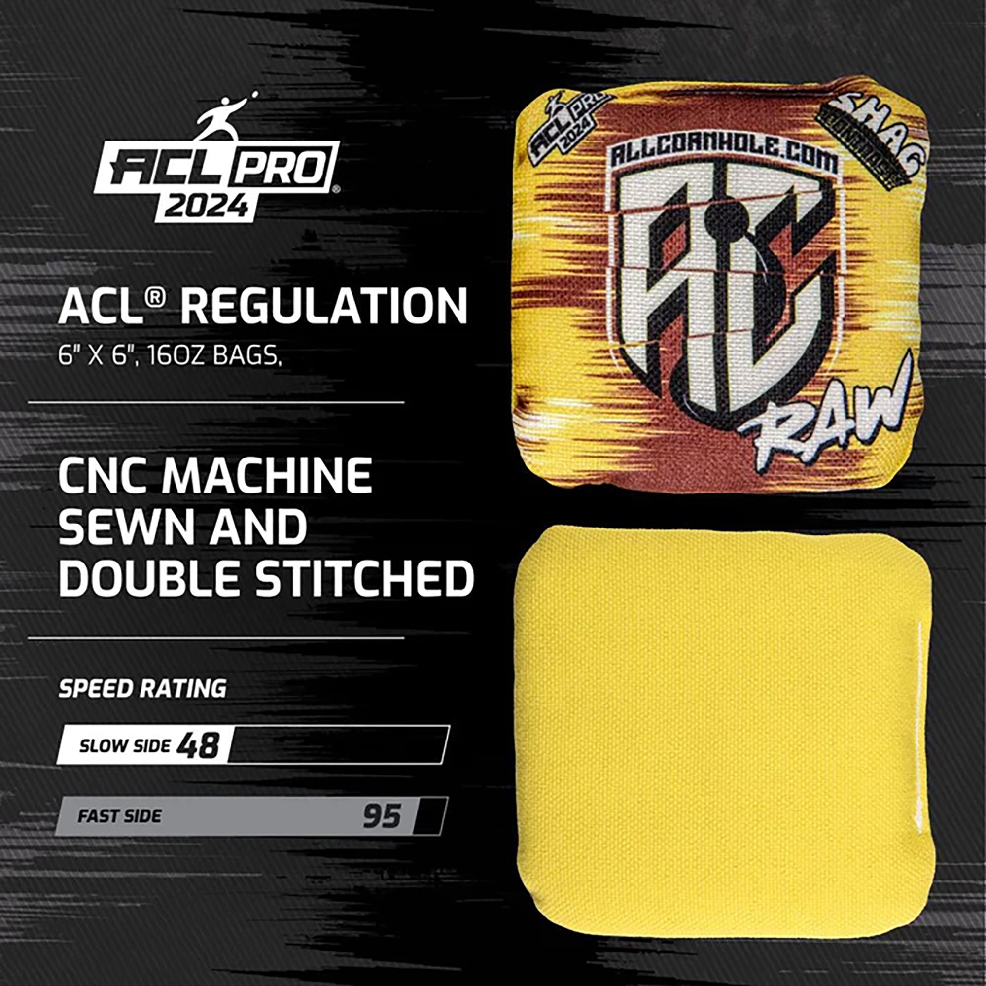 American Cornhole League ACL Pro Shag Contrast Cornhole Bags product image