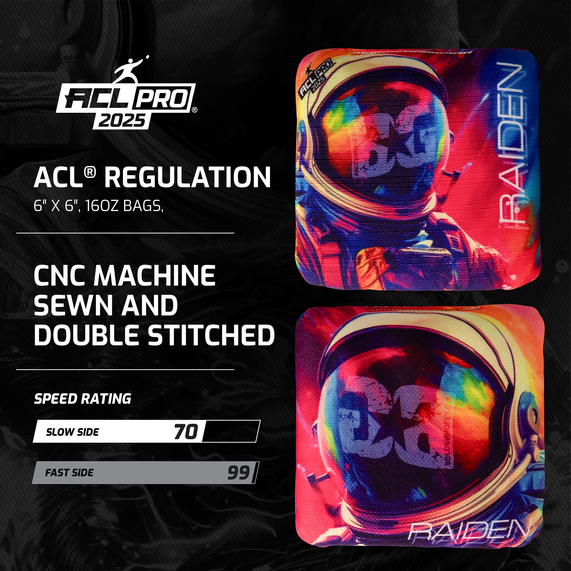 American Cornhole League ACL Pro BG Raiden Orbit Cornhole Bean Bags product image