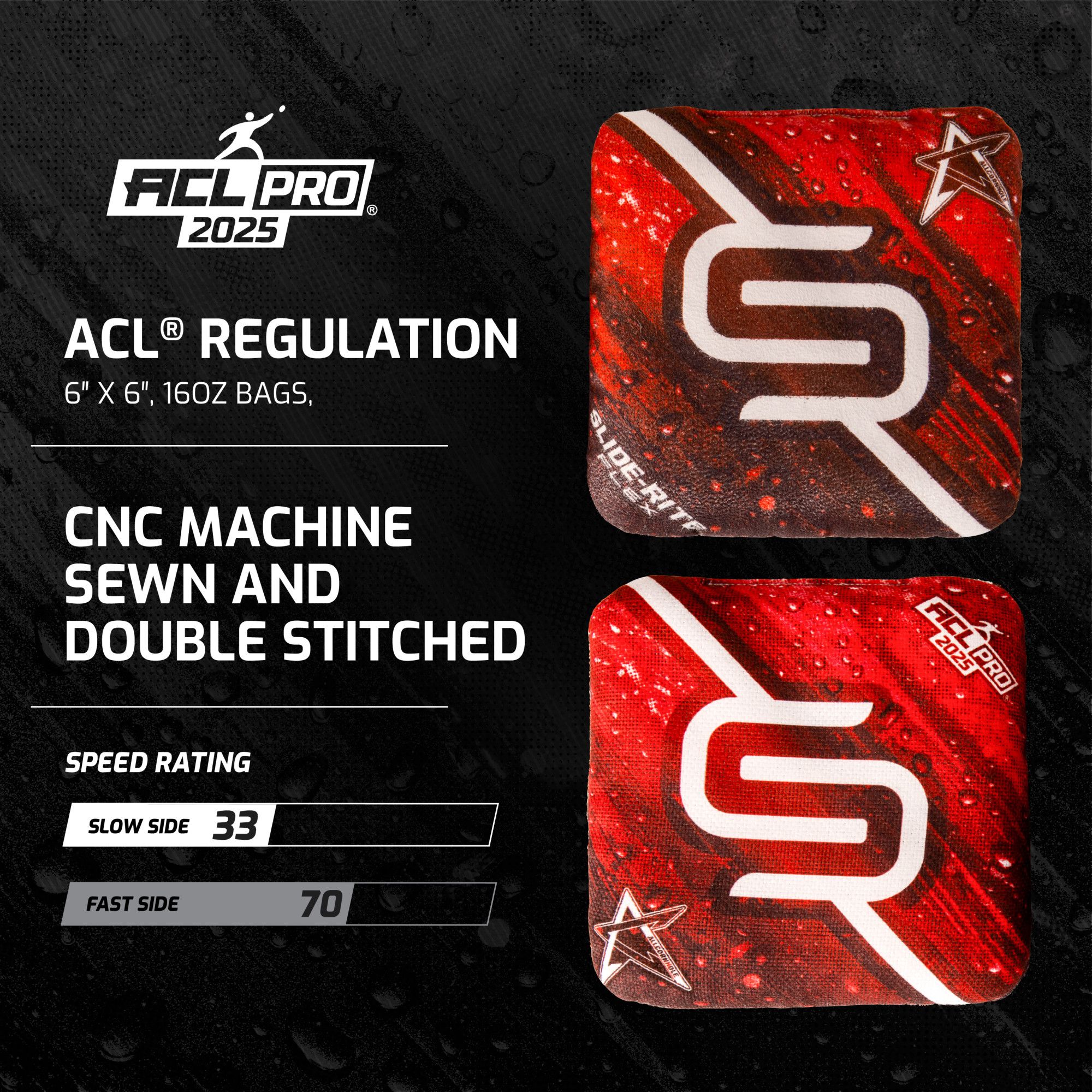 American Cornhole League 4-Pack Pro Slide Rite Cornhole Bean Bags product image