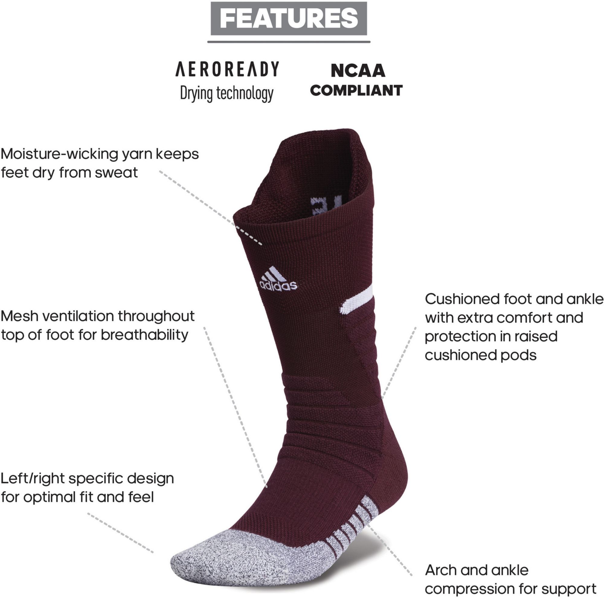 adidas Men's adizero Football Crew Socks product image