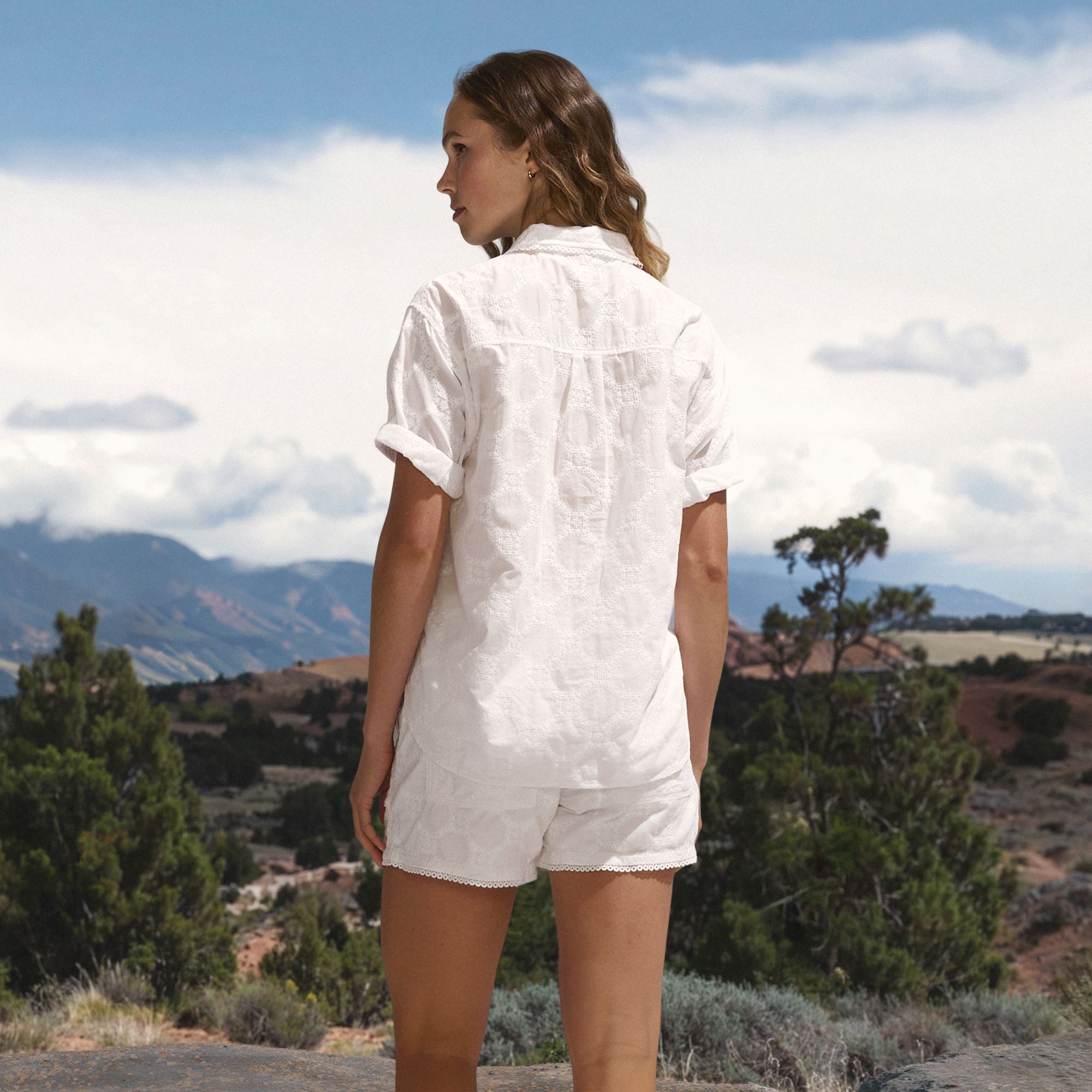 Alpine Design Women's Short Sleeve Embroidered Chambray Camp Shirt product image