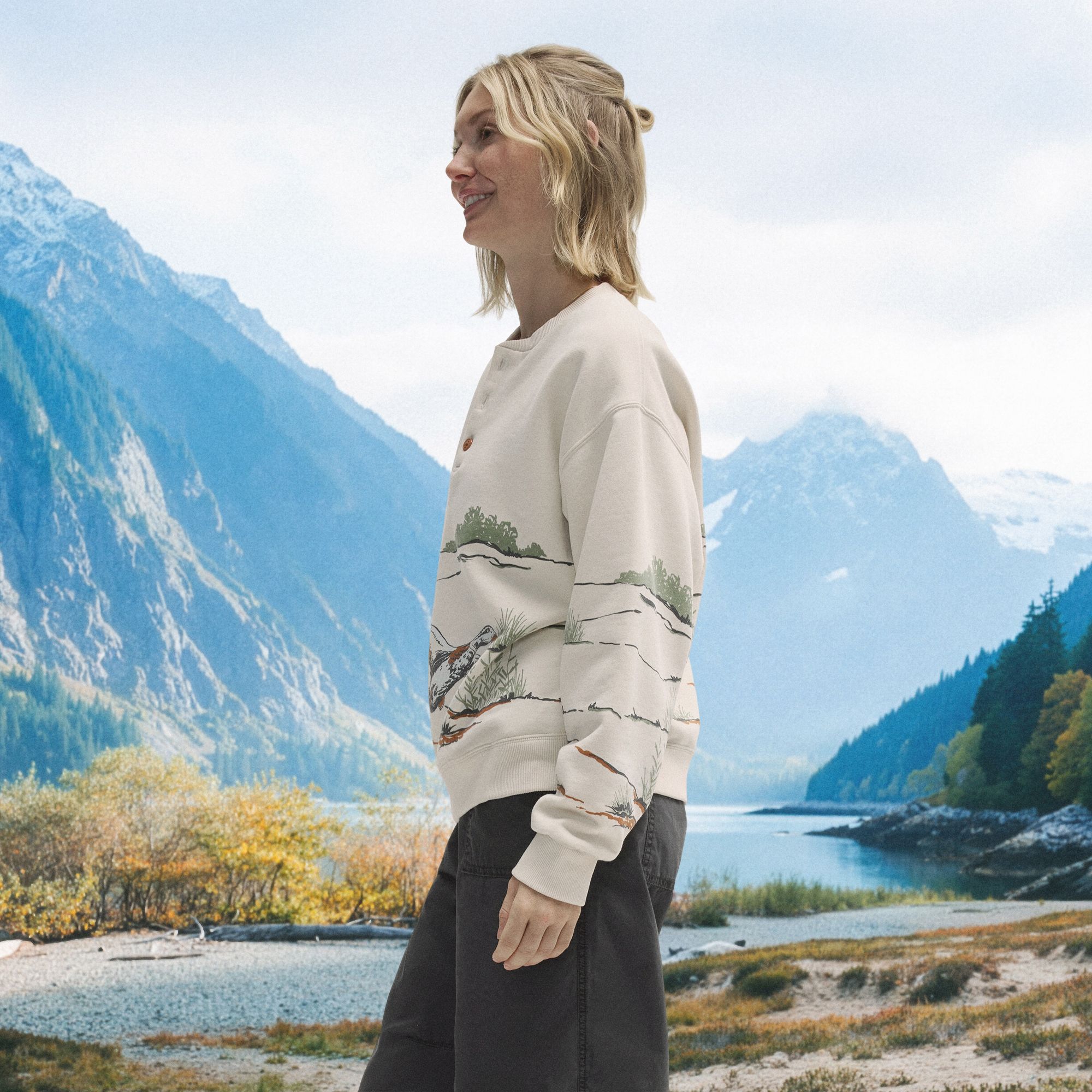 Alpine Design Women's Henley Sweatshirt product image