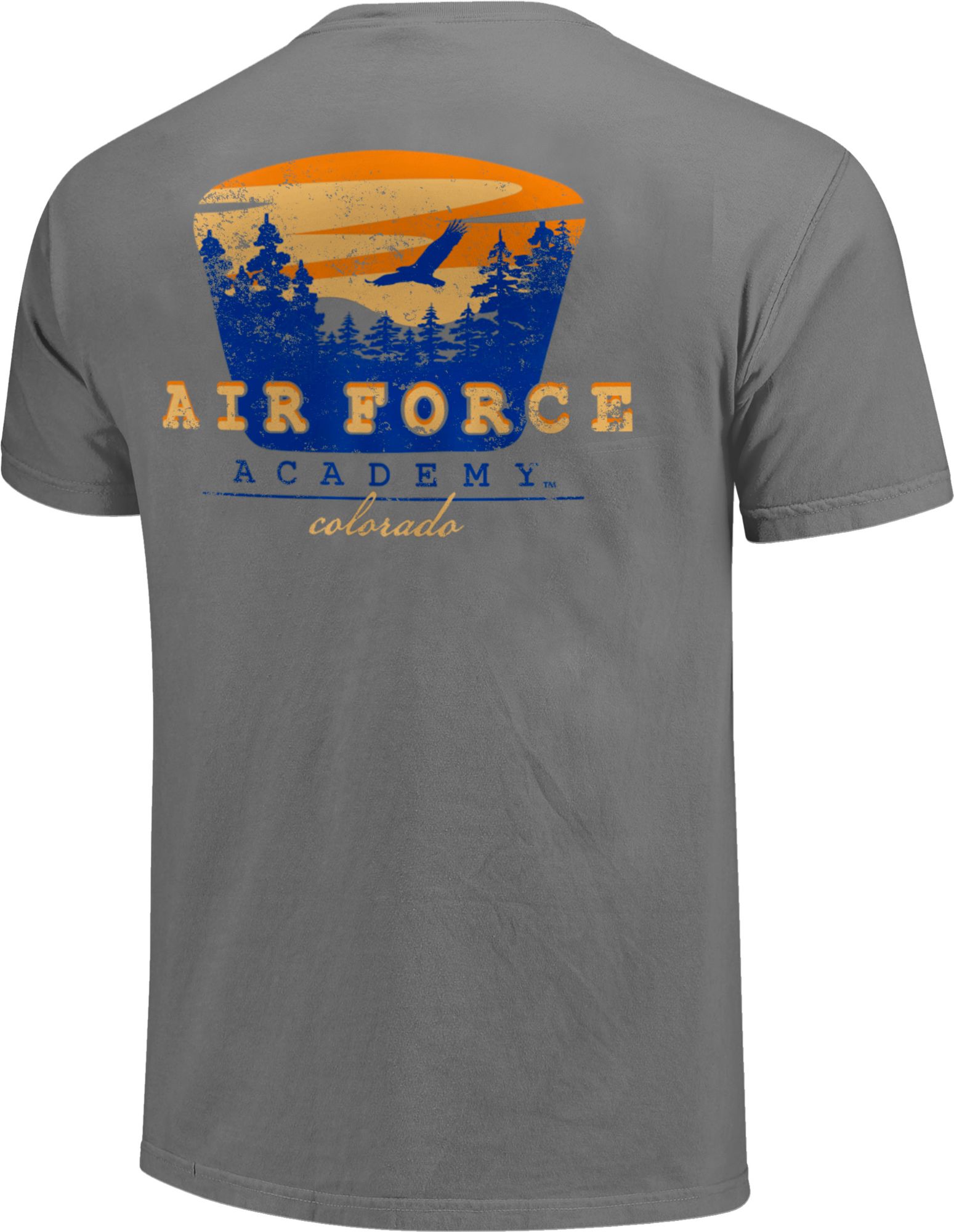 Image One Men's Air Force Falcons Grey Silhouette T-Shirt